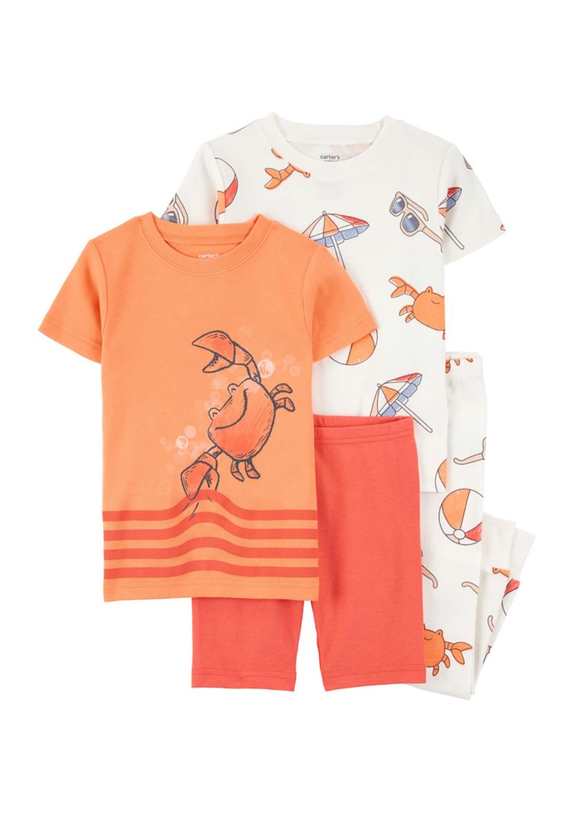 Toddler Boys 4 Piece Crab Pajama Set