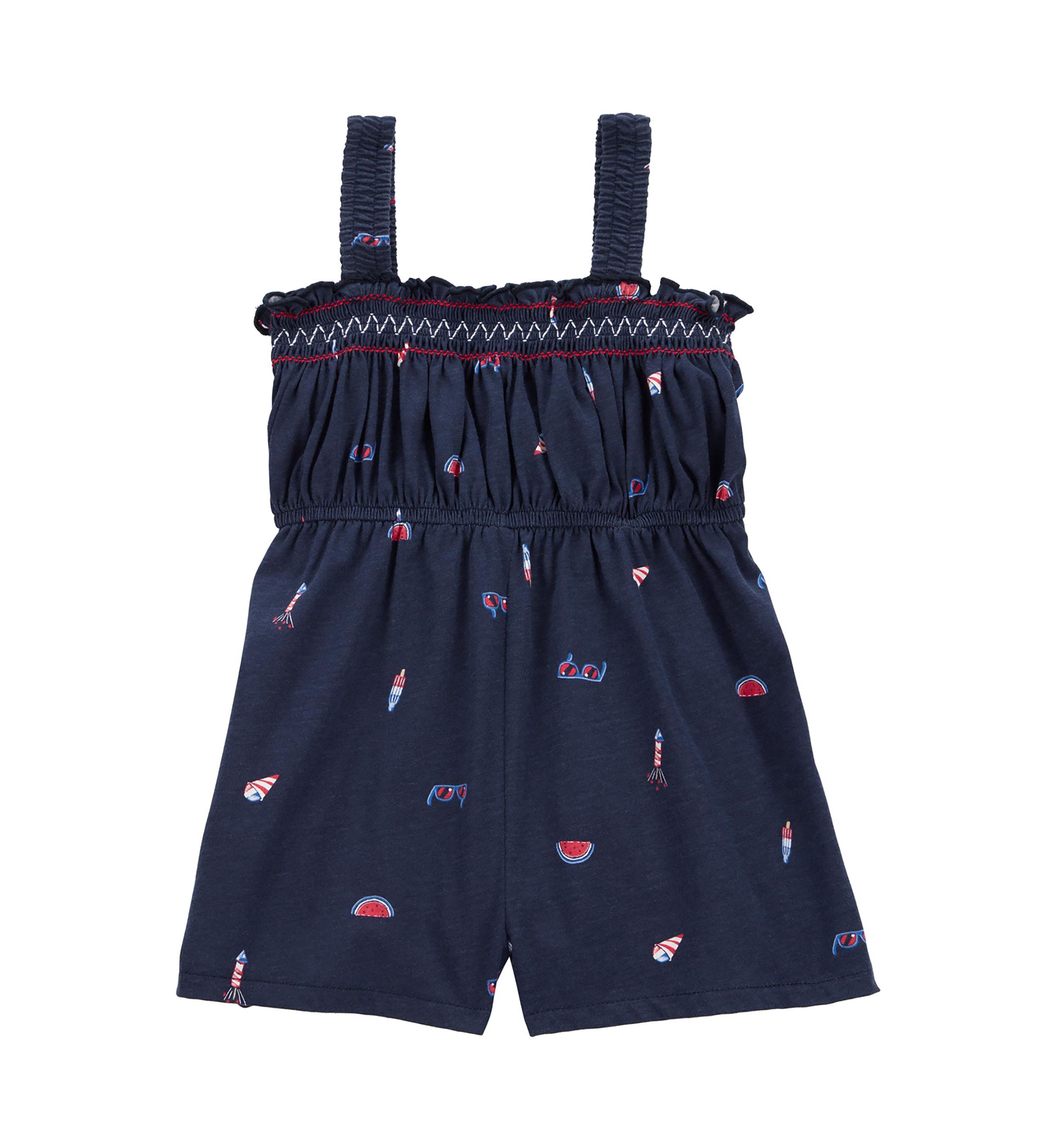 Toddler Girls 4th of July Printed Romper