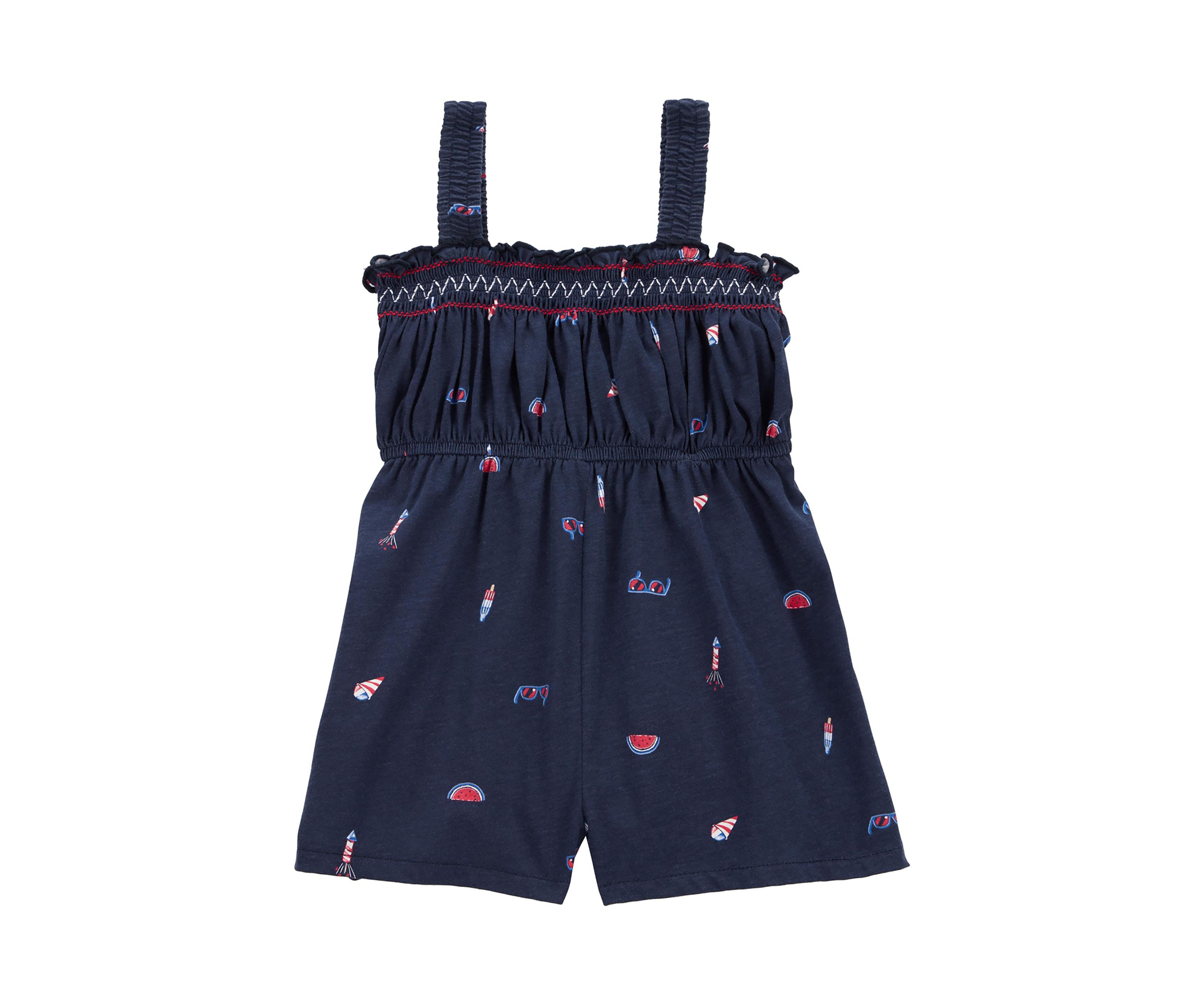Toddler Girls 4th of July Printed Romper