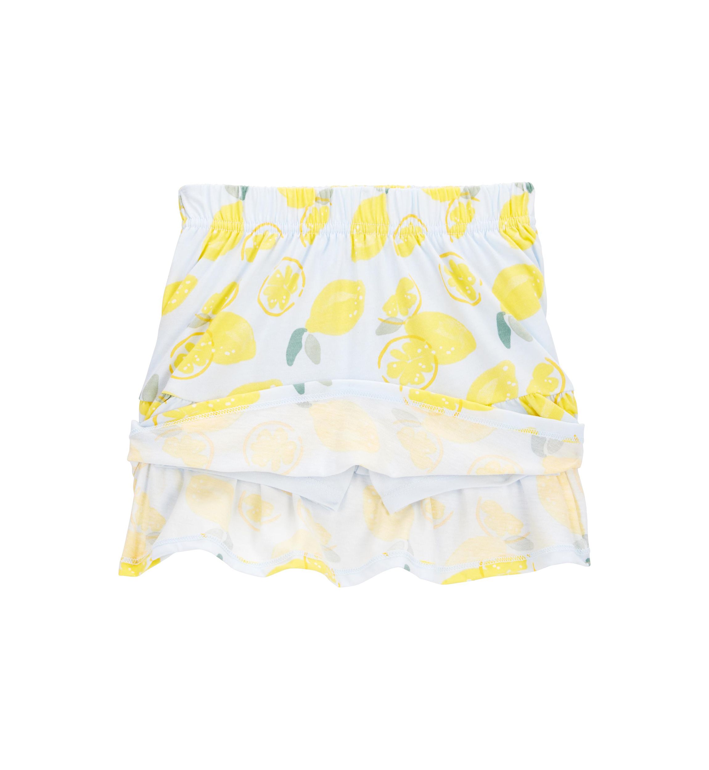 Toddler Girls Lemon Printed Top and Skort Set