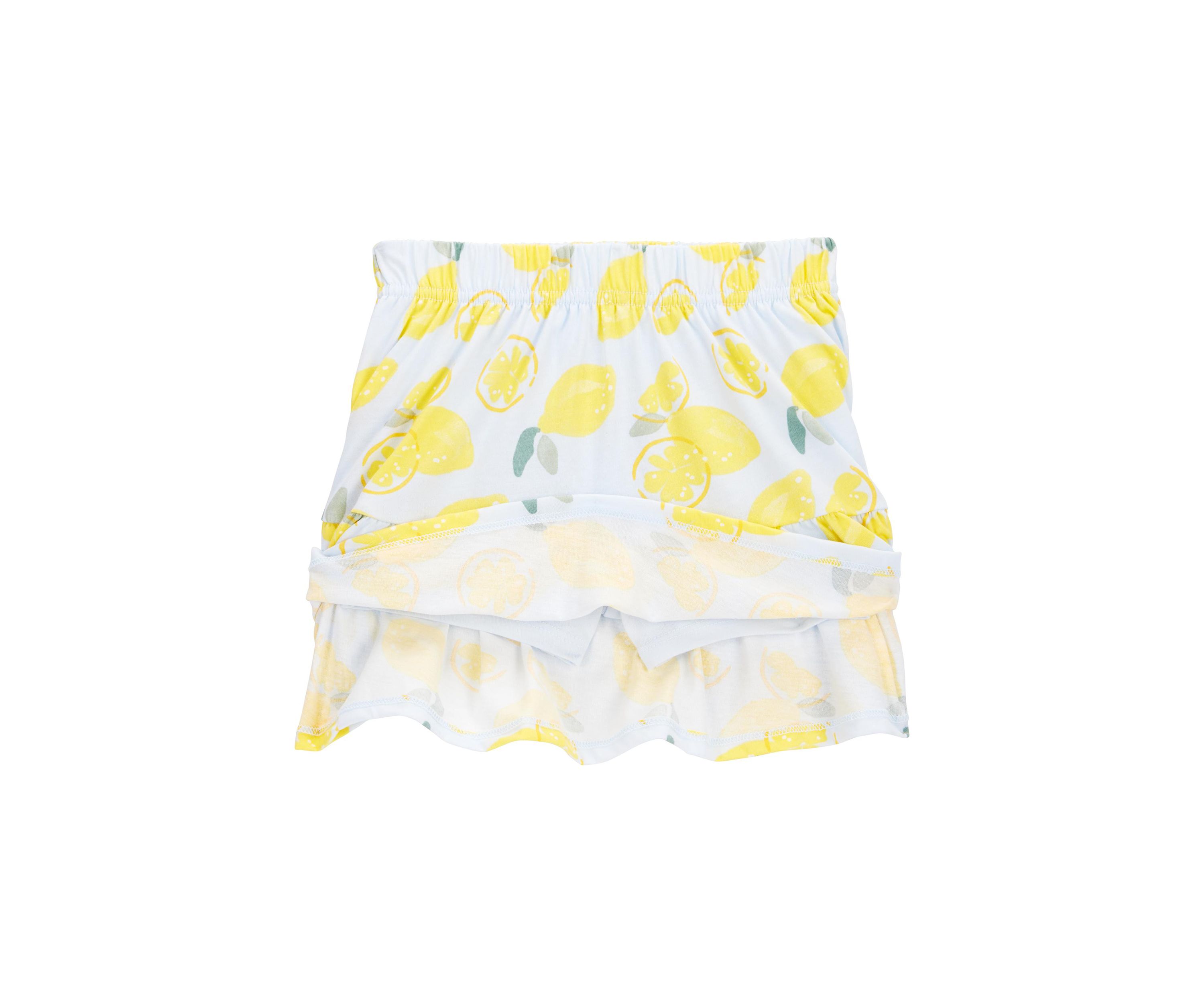 Toddler Girls Lemon Printed Top and Skort Set