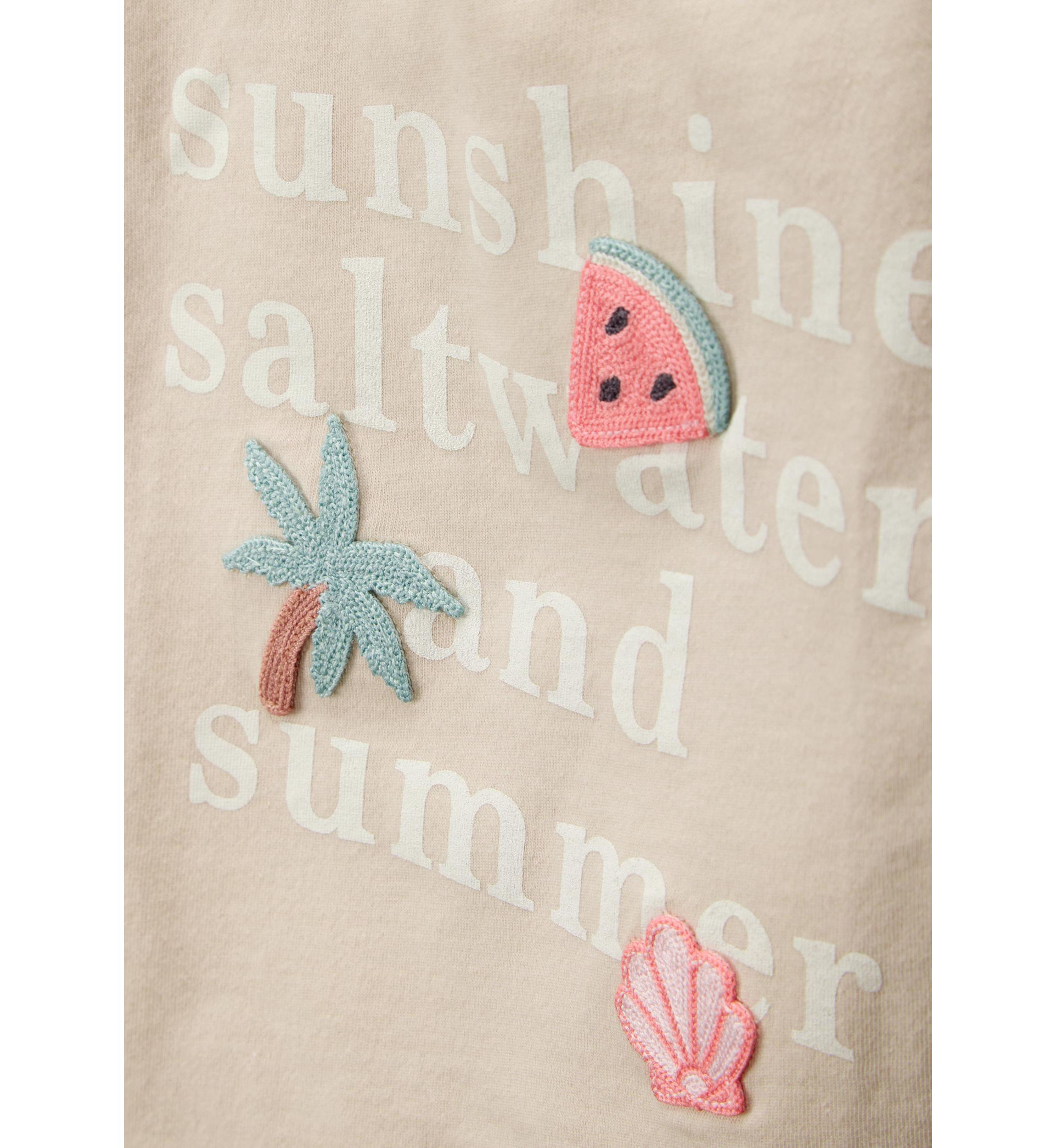 Toddler Girls Summer Slogan Graphic T-Shirt