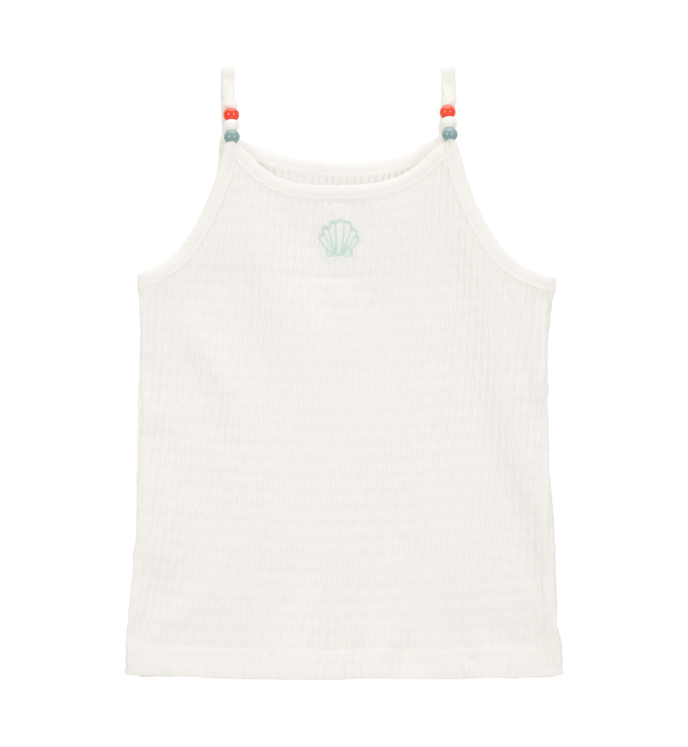 Toddler Girls Ribbed Seashell Printed Tank Top