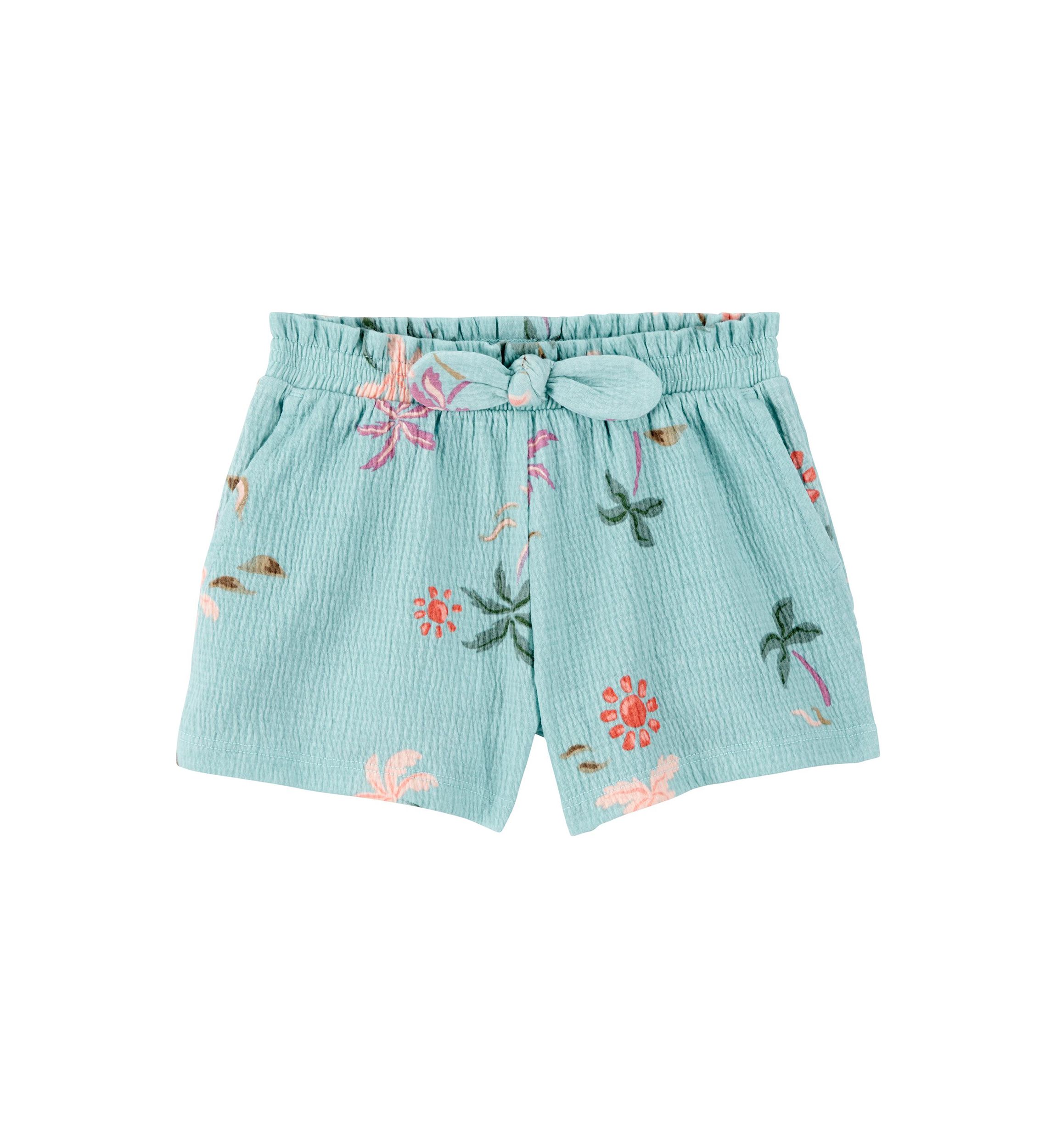 Toddler Girls Printed Knit Shorts