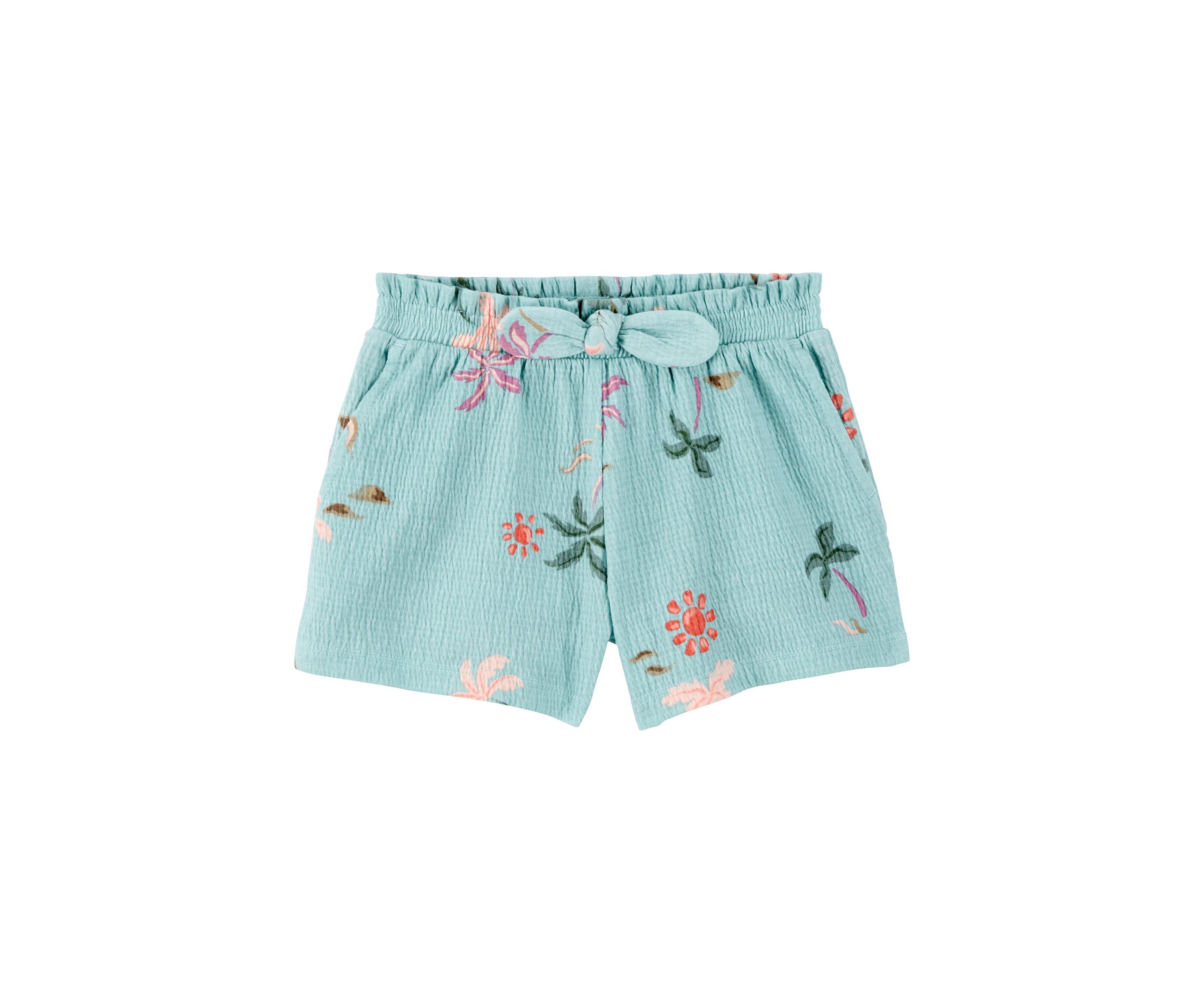 Toddler Girls Printed Knit Shorts