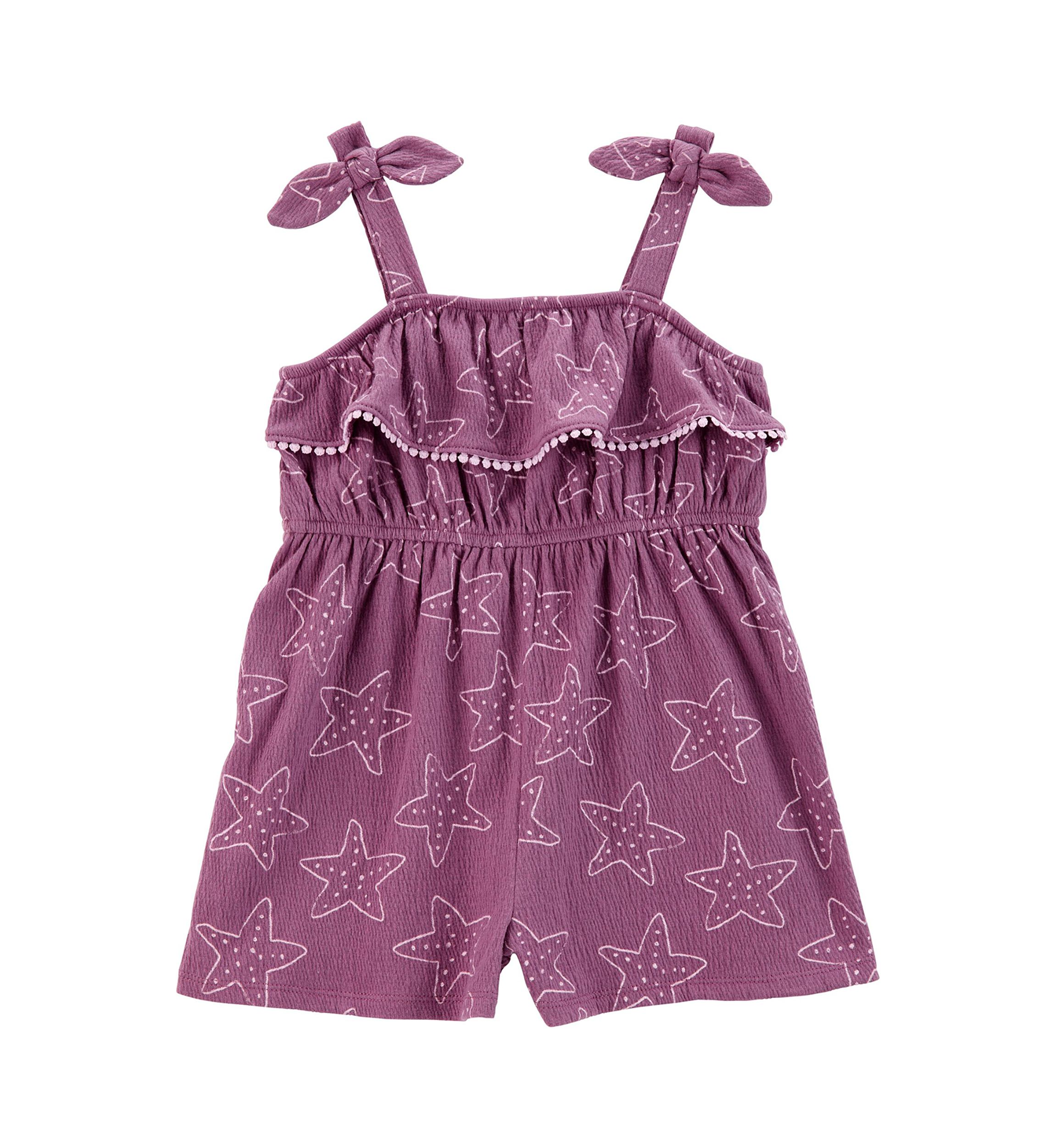 Toddler Girls Printed Jersey Romper