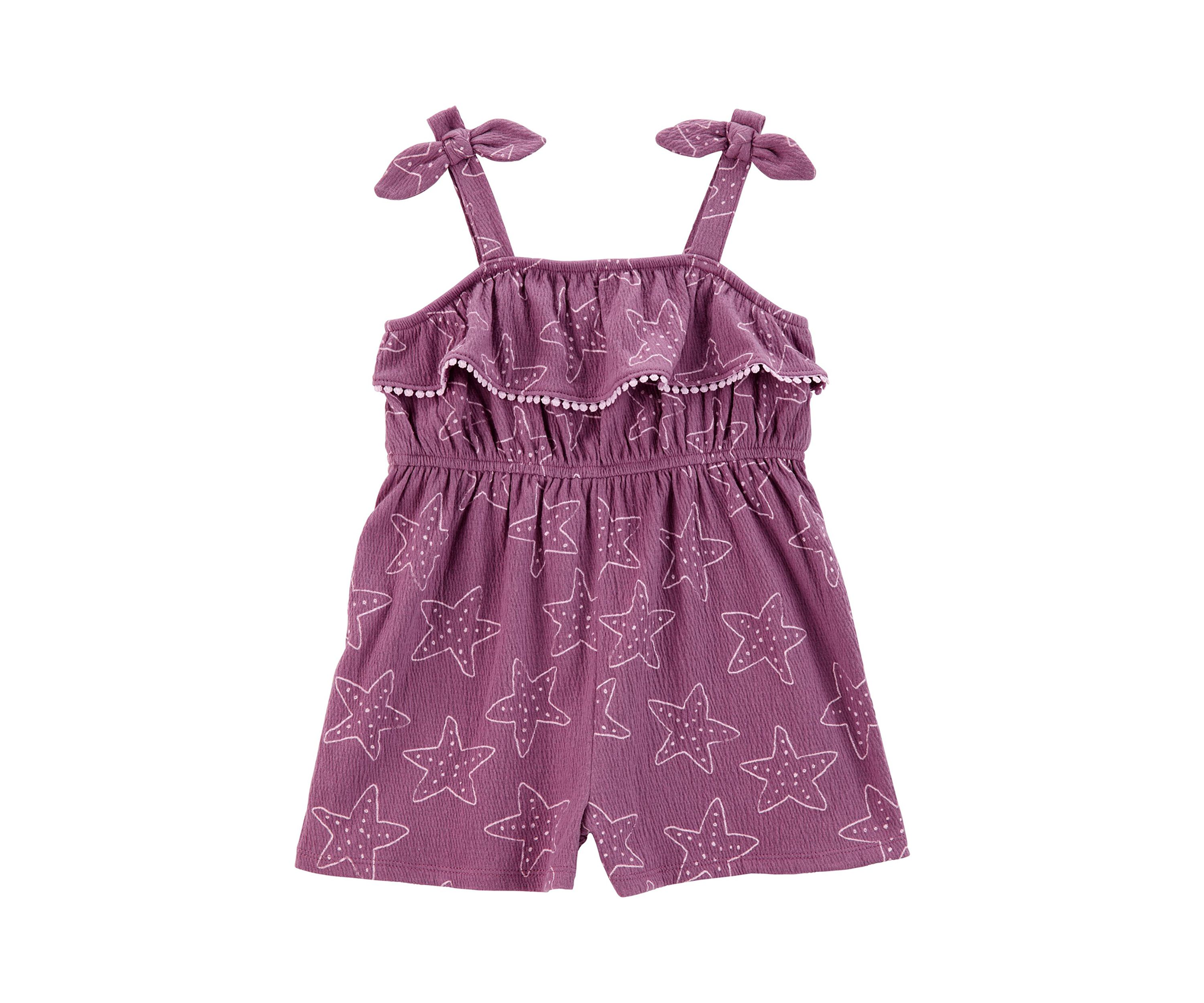 Toddler Girls Printed Jersey Romper