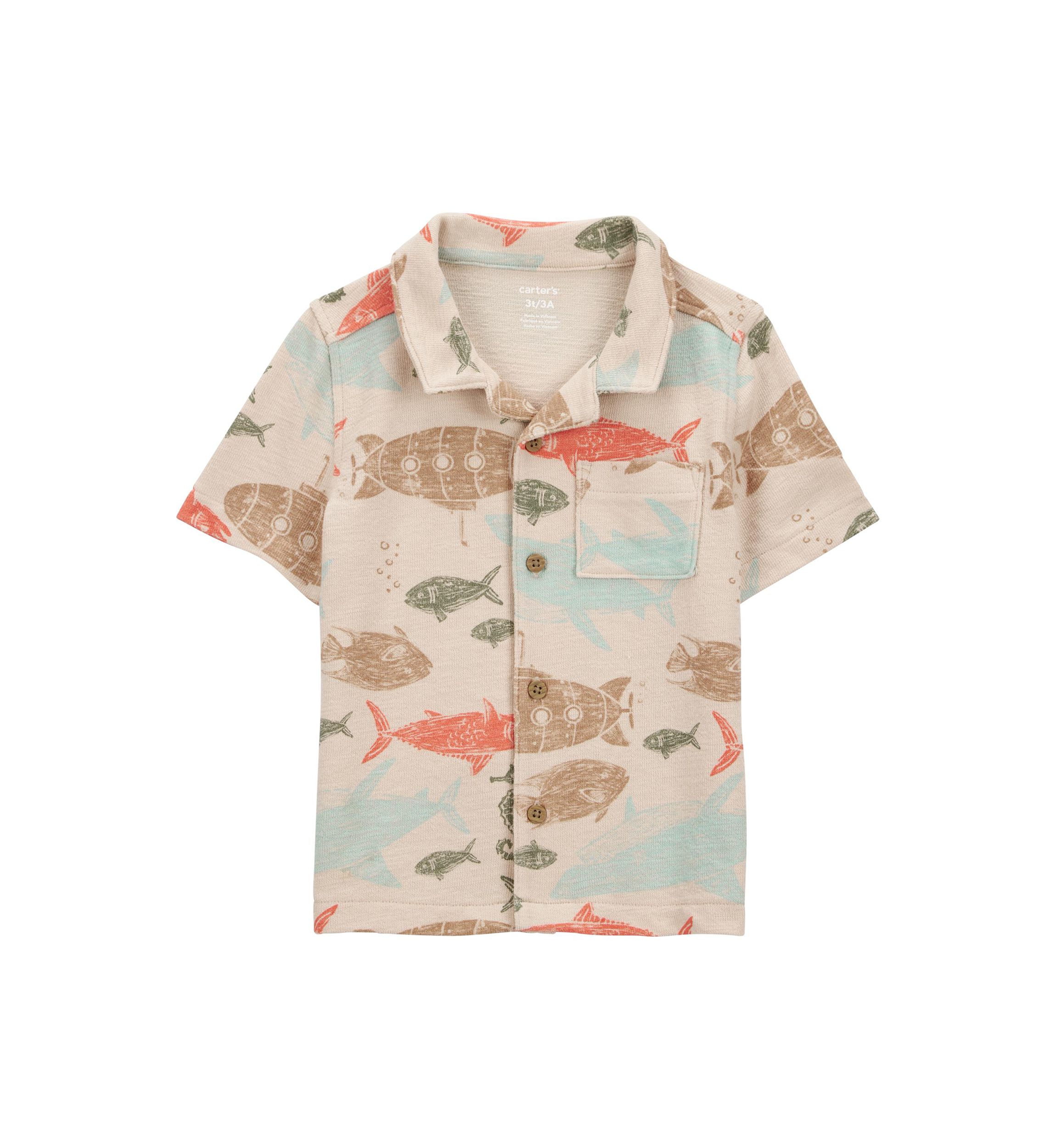 Toddler Boys Sea Printed Shirt