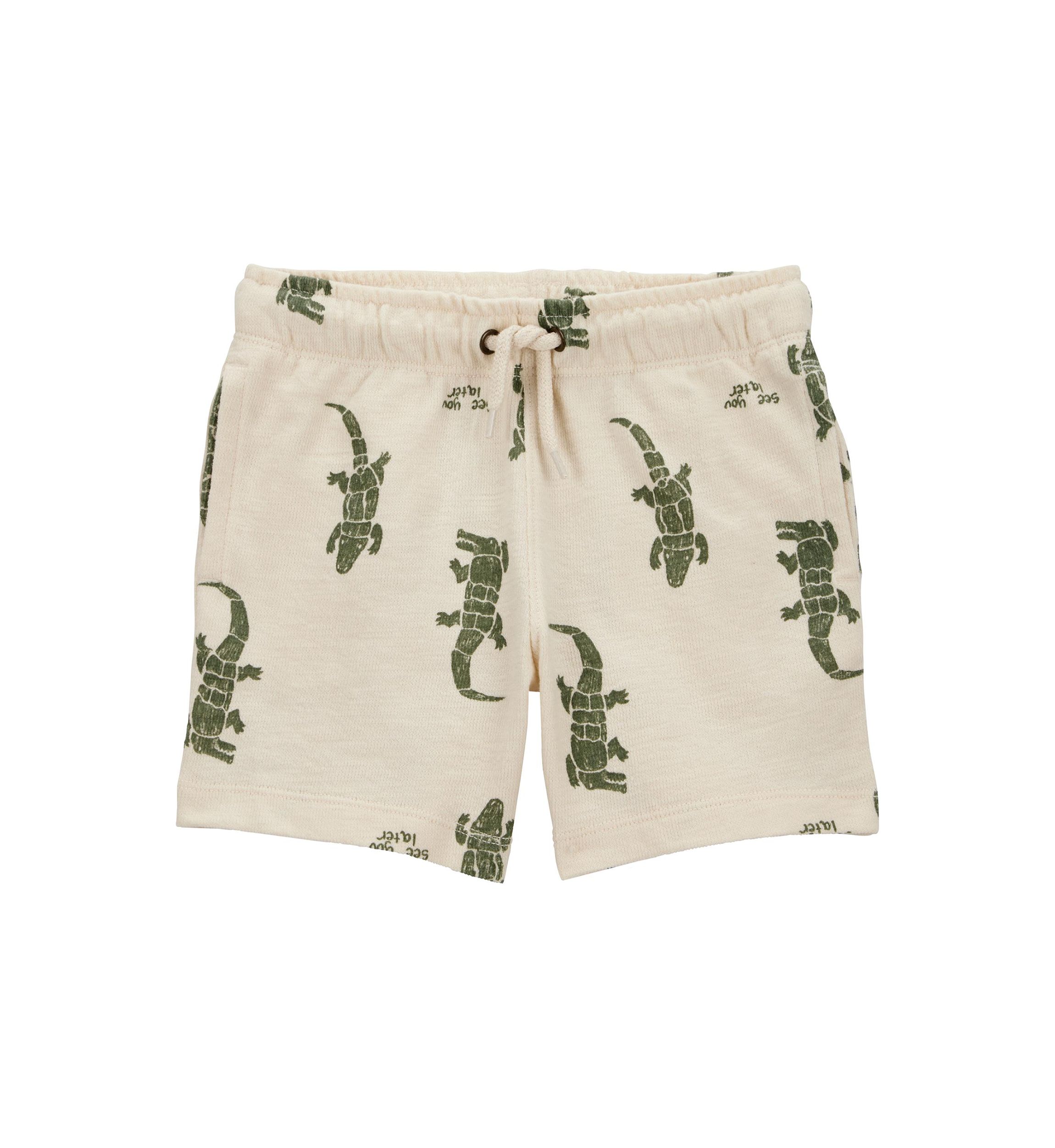 Toddler Boys Alligator Printed Shorts