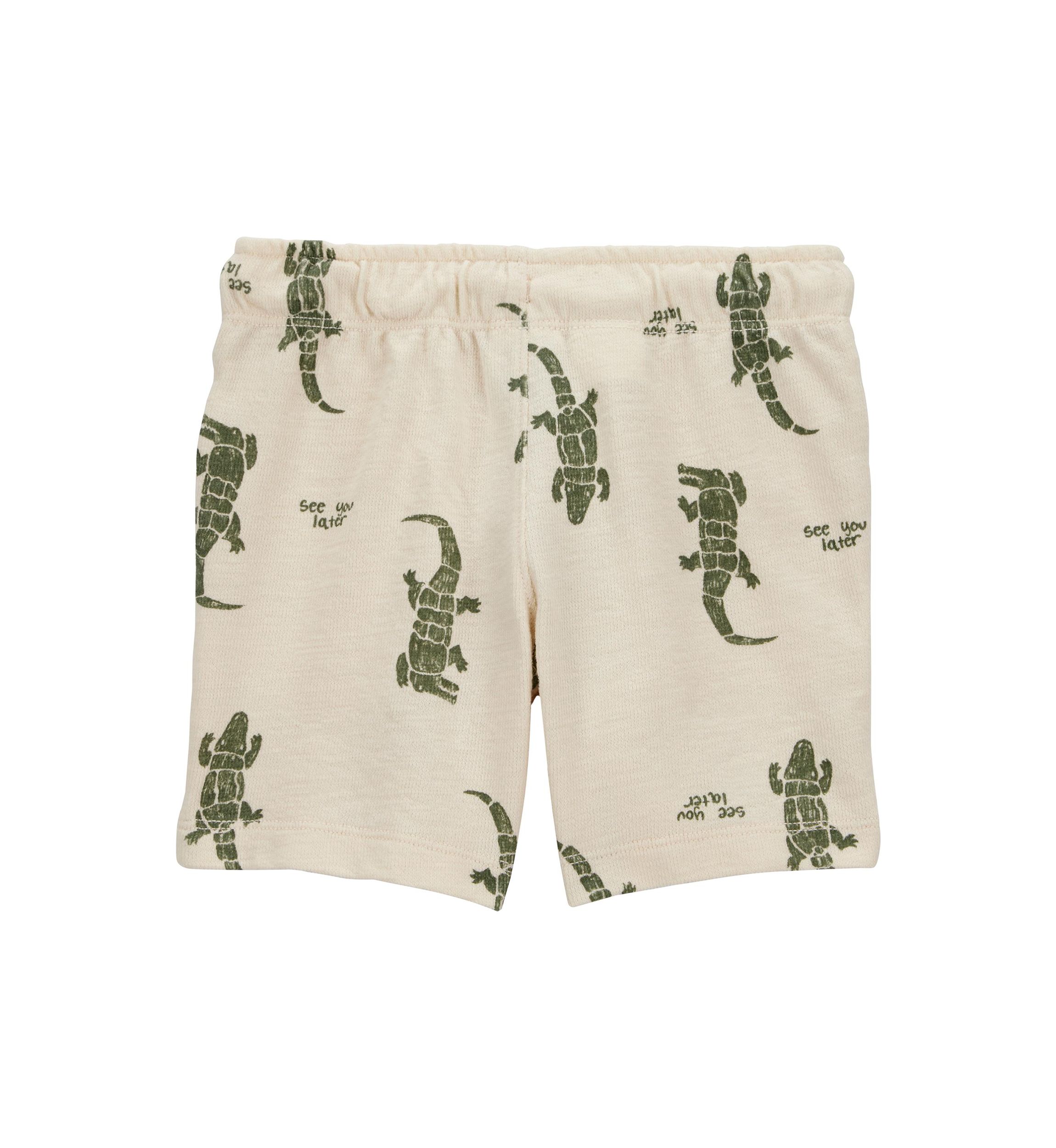 Toddler Boys Alligator Printed Shorts