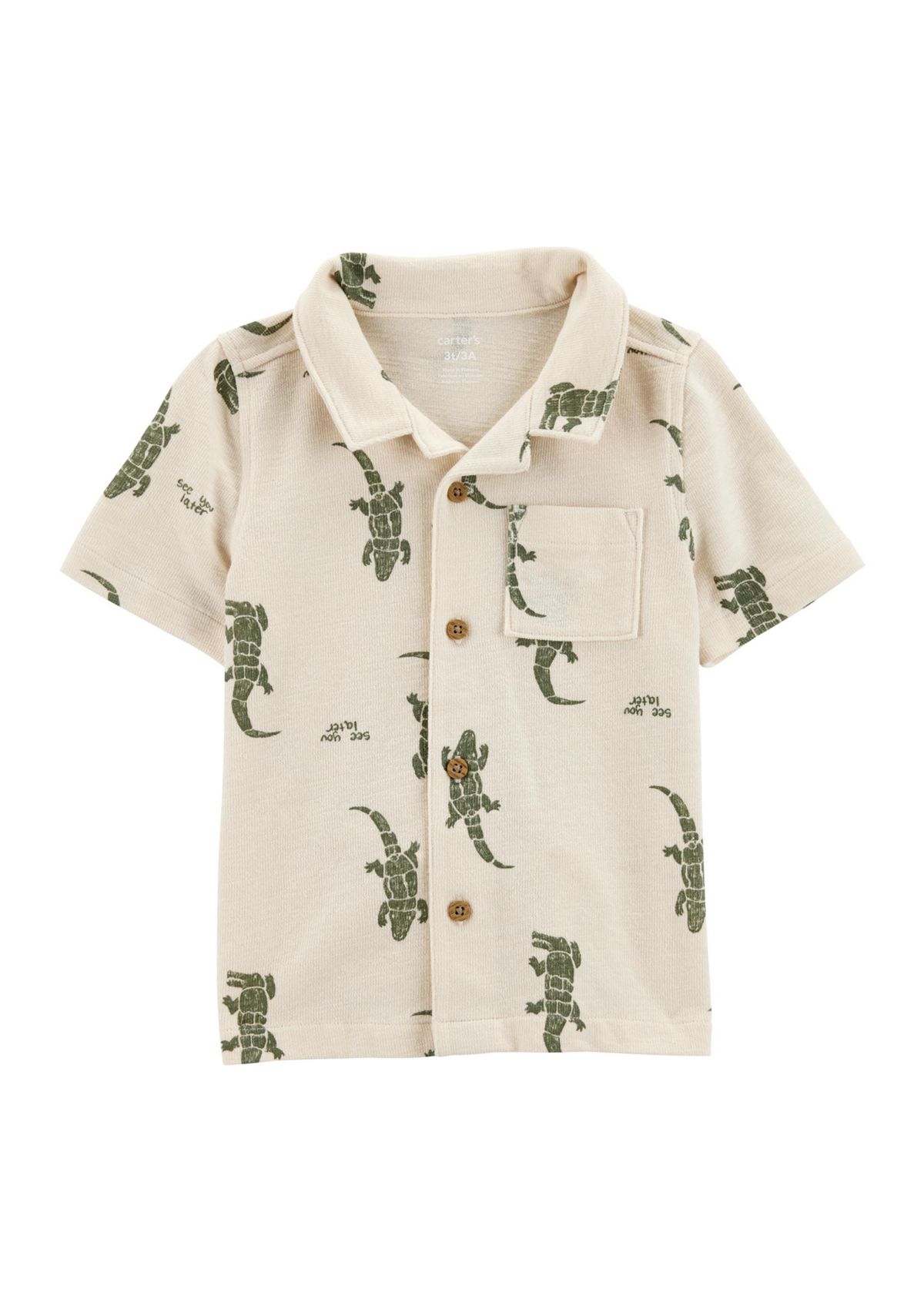 Toddler Boys Alligator Printed Shirt