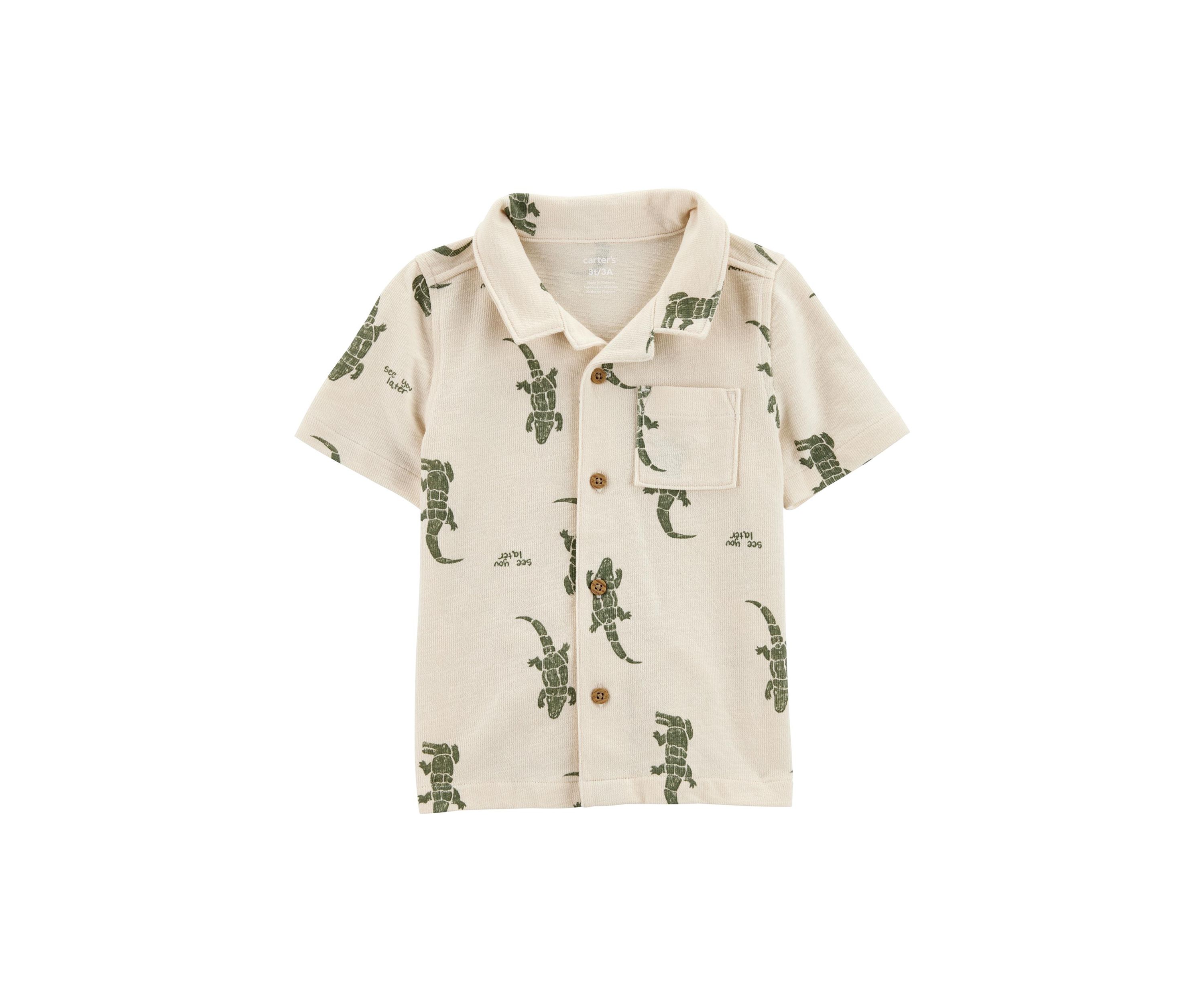 Toddler Boys Alligator Printed Shirt