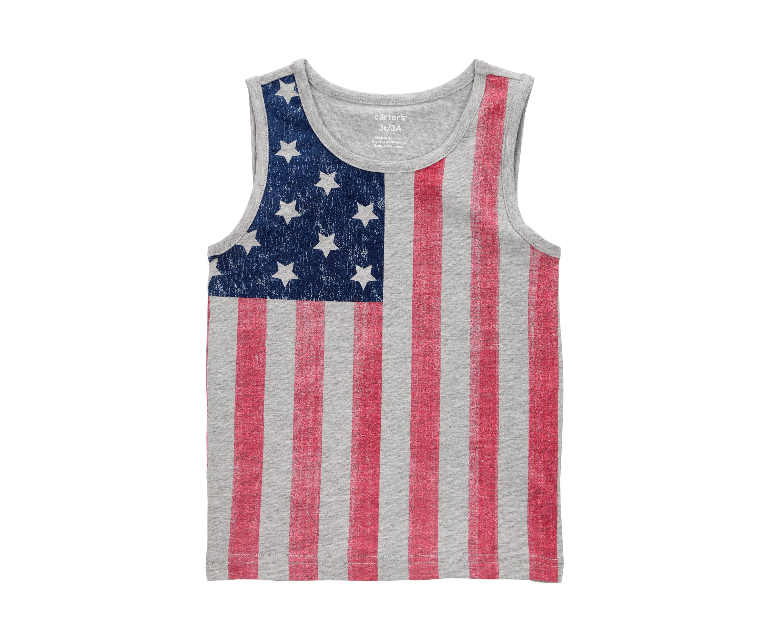 Toddler Boys Flag Printed Shirt