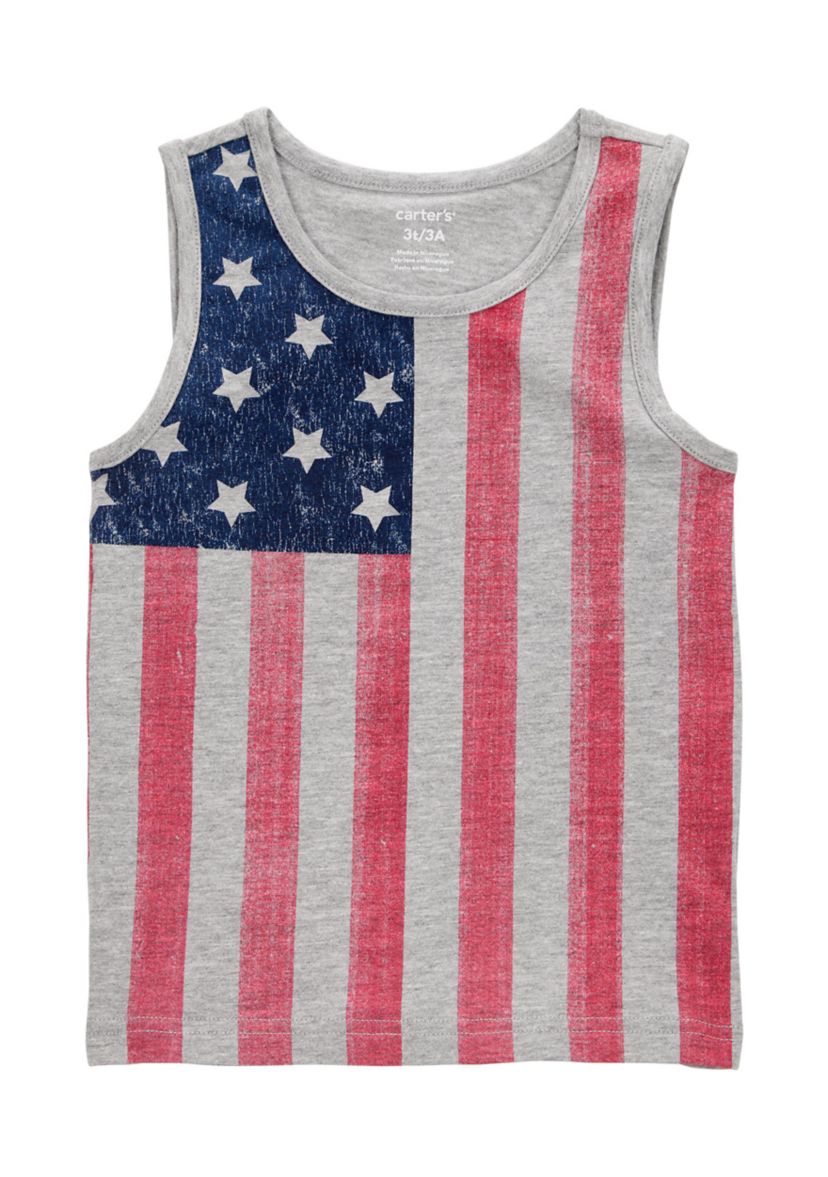 Toddler Boys Flag Printed Shirt