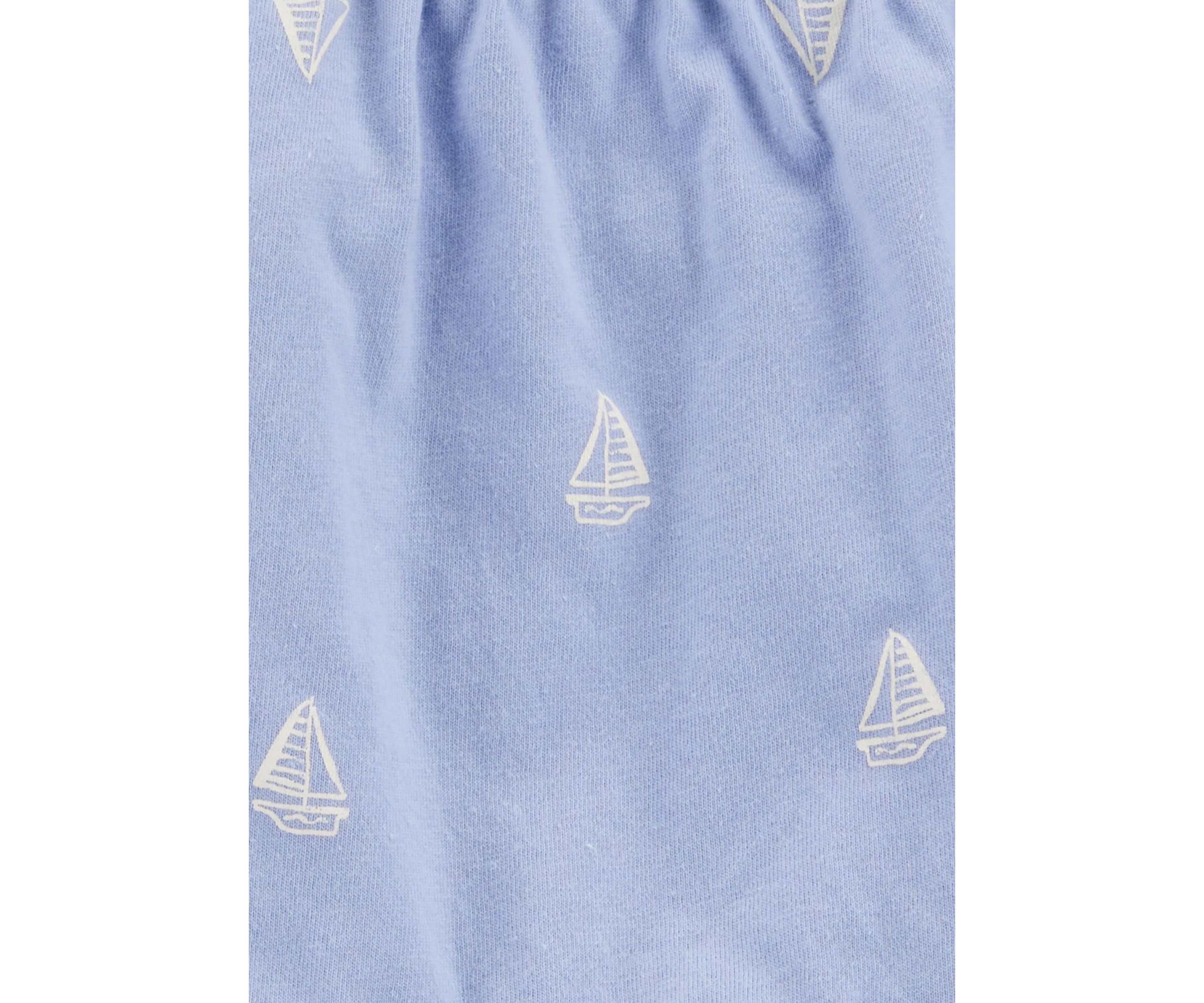 Toddler Girls Sailboat Printed Top and Shorts Set