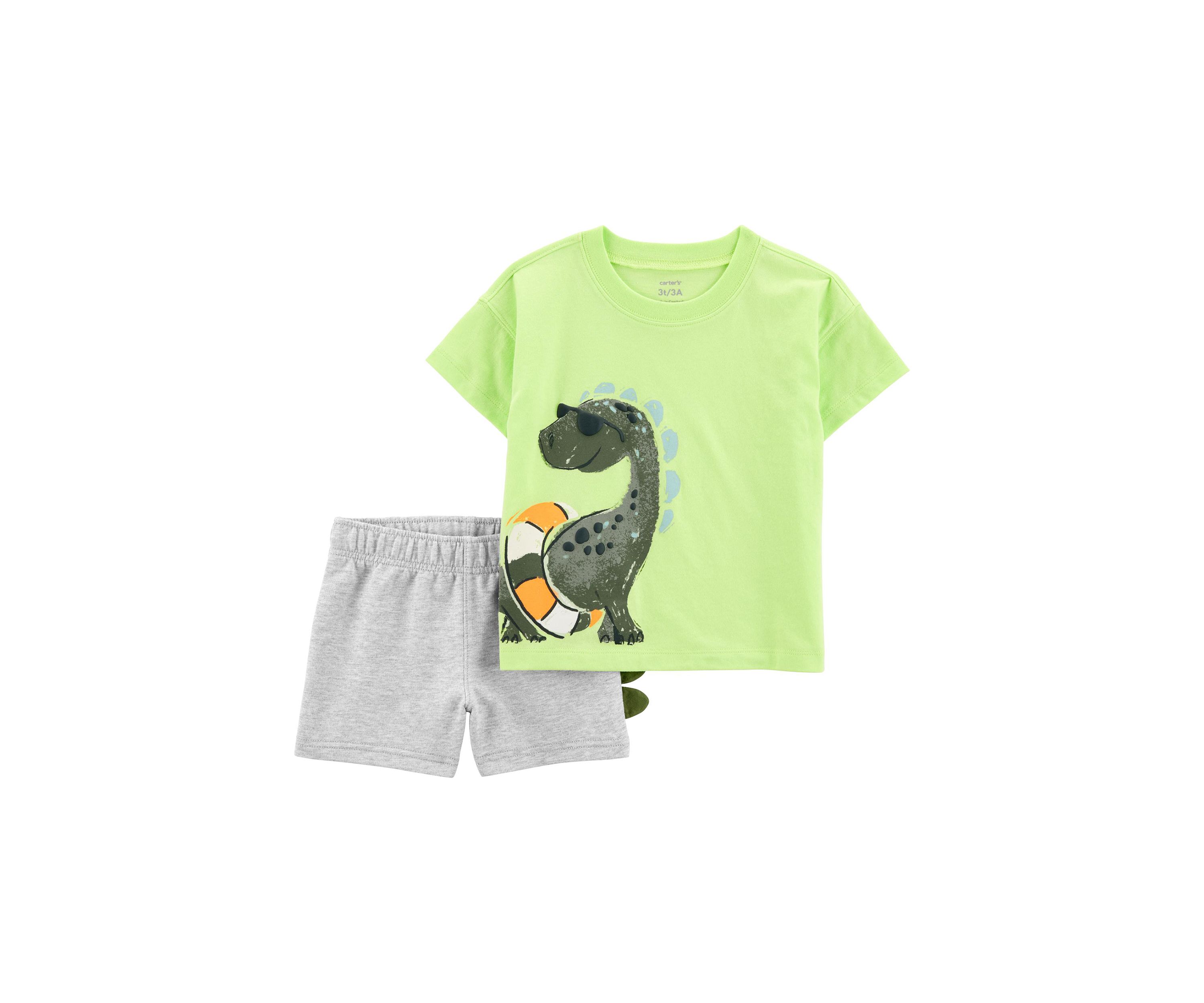 Toddler Boys Dinosaur Graphic T-Shirt and Shorts Set