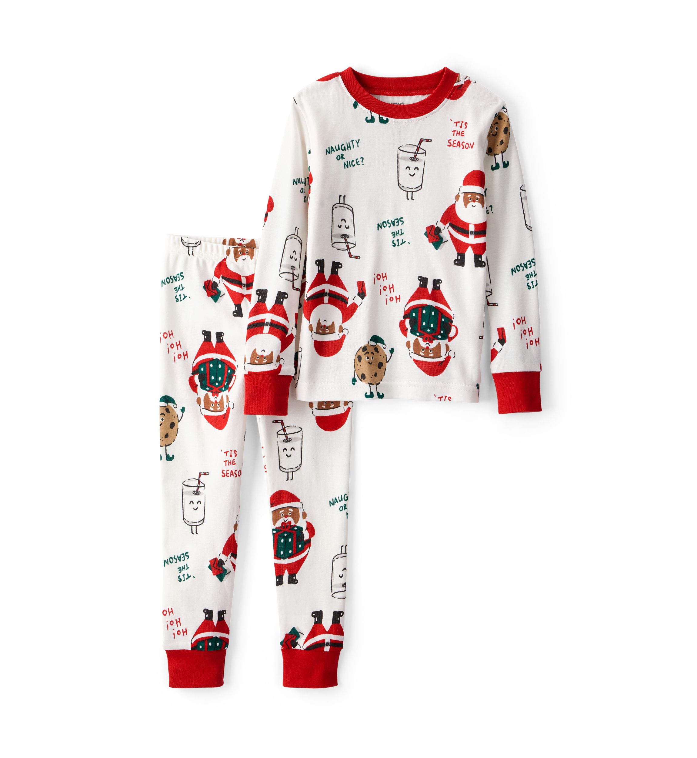 Baby Black Santa Printed Pajama Set