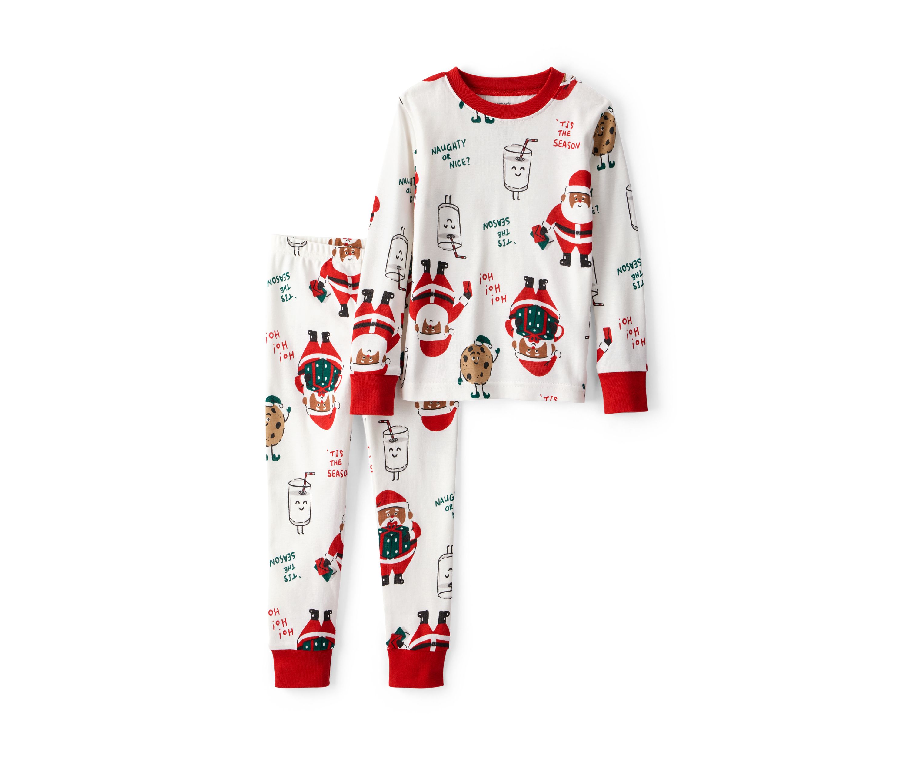 Baby Black Santa Printed Pajama Set