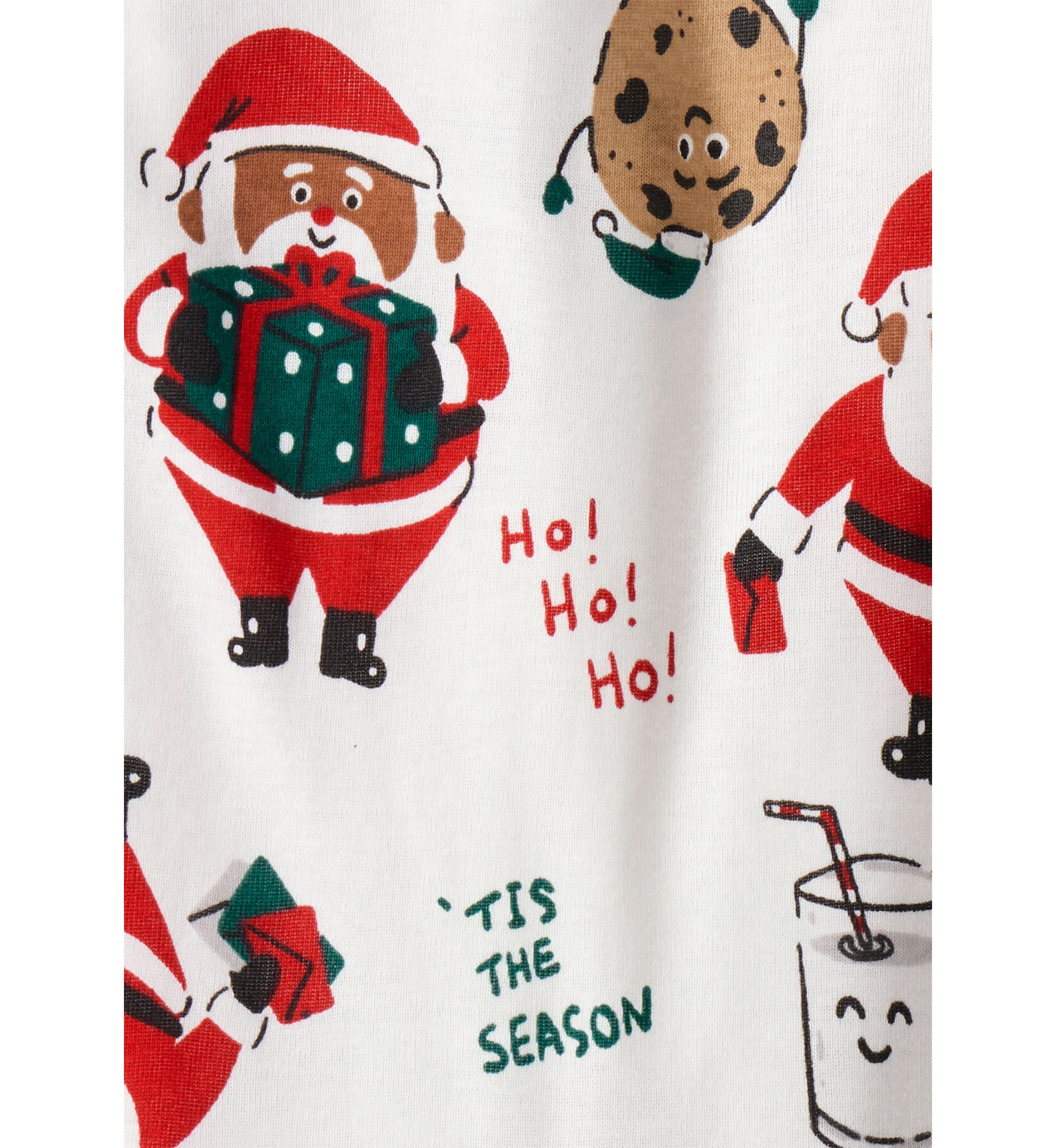 Baby Black Santa Printed Pajama Set