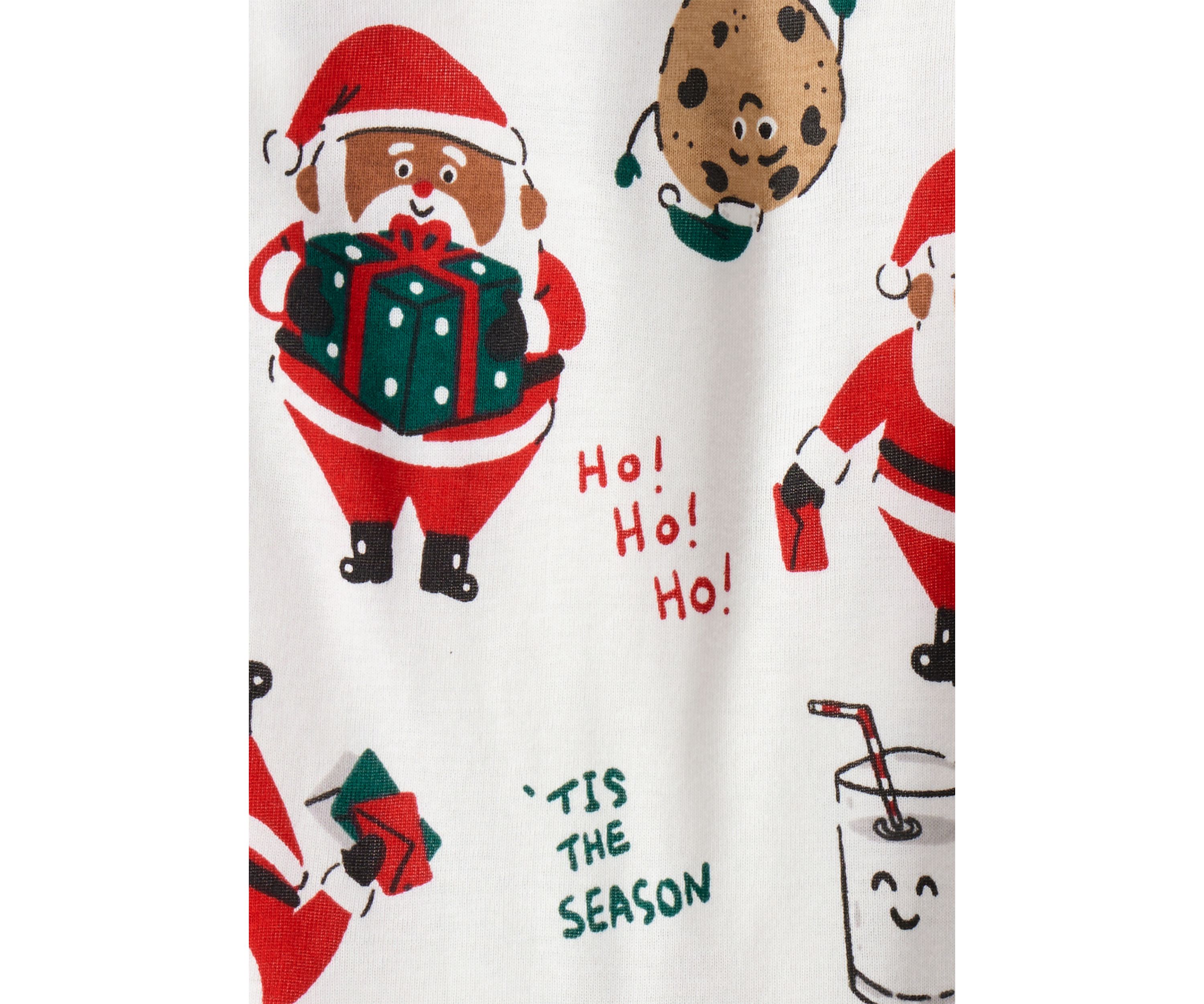 Baby Black Santa Printed Pajama Set