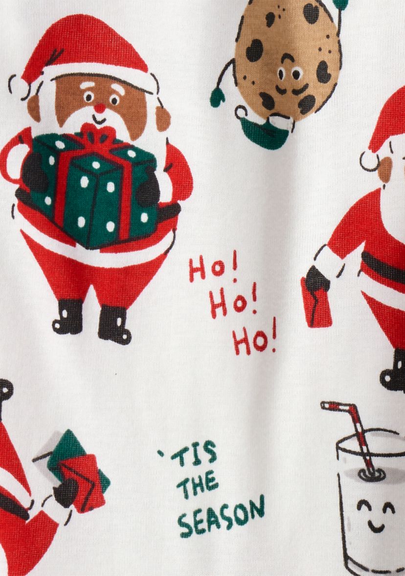 Baby Black Santa Printed Pajama Set