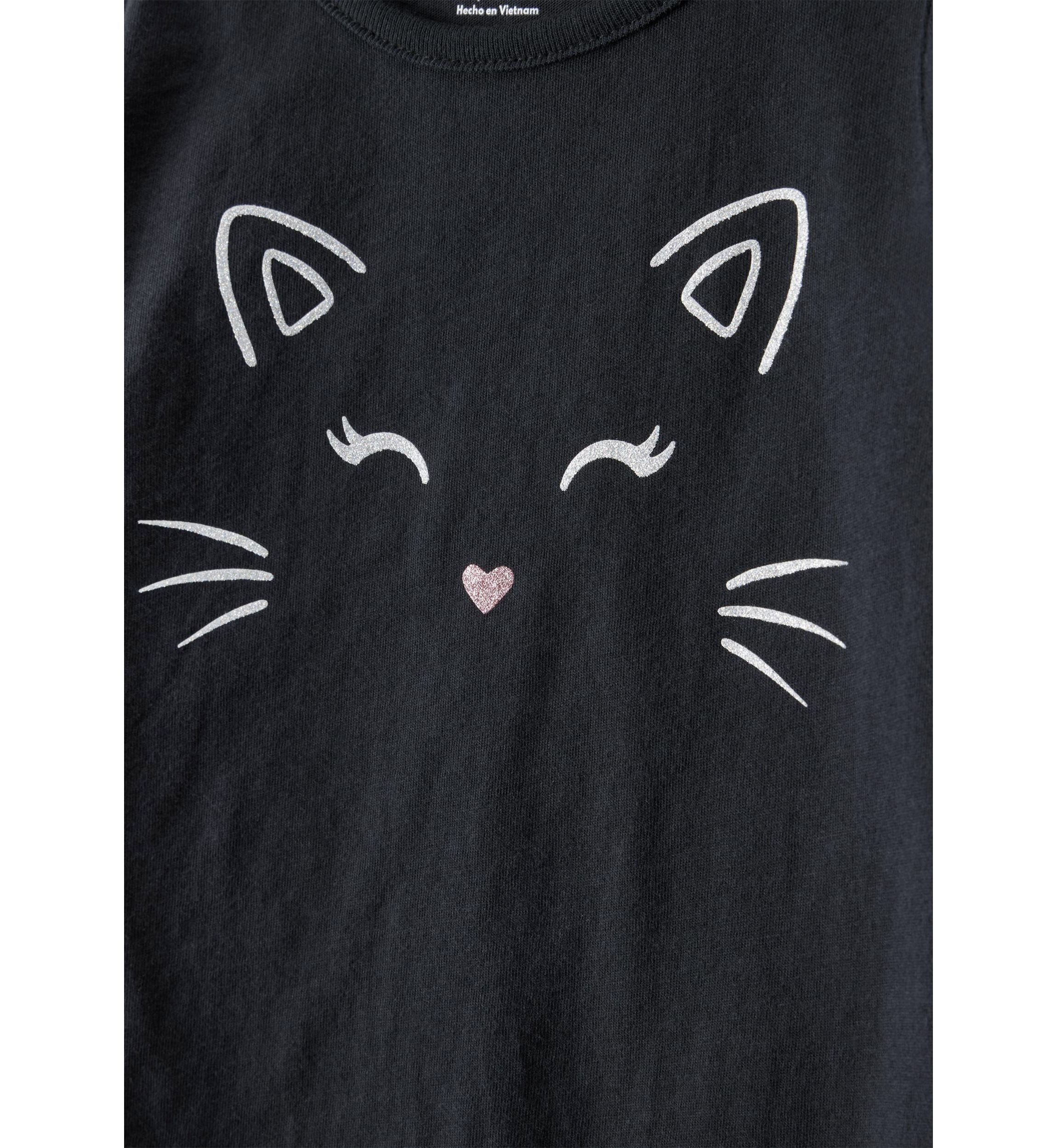 Toddler Girls Cat T-Shirt and Skirt Set 