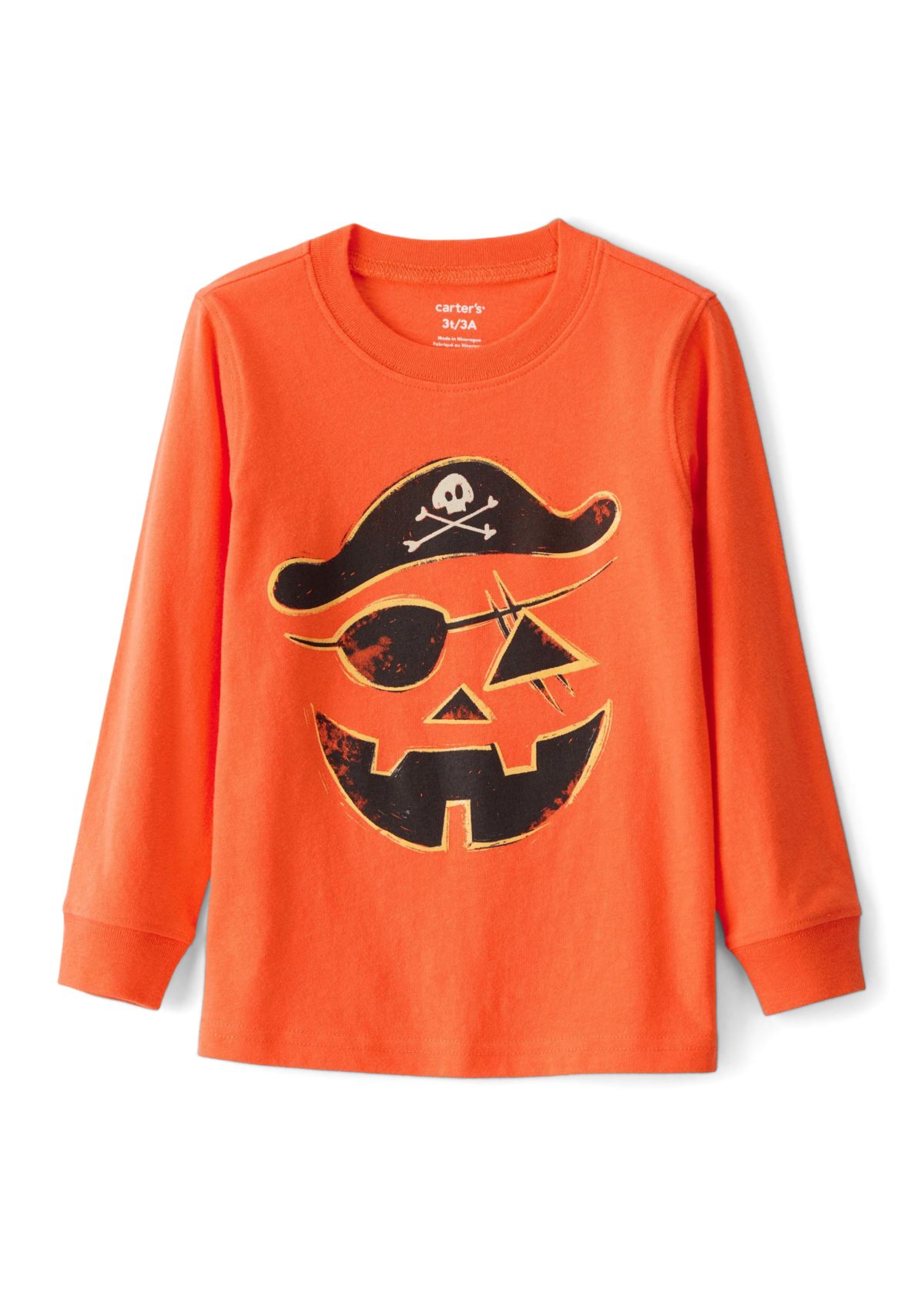 Toddler Boys Pirate Jack-o-Lantern Graphic T-Shirt 