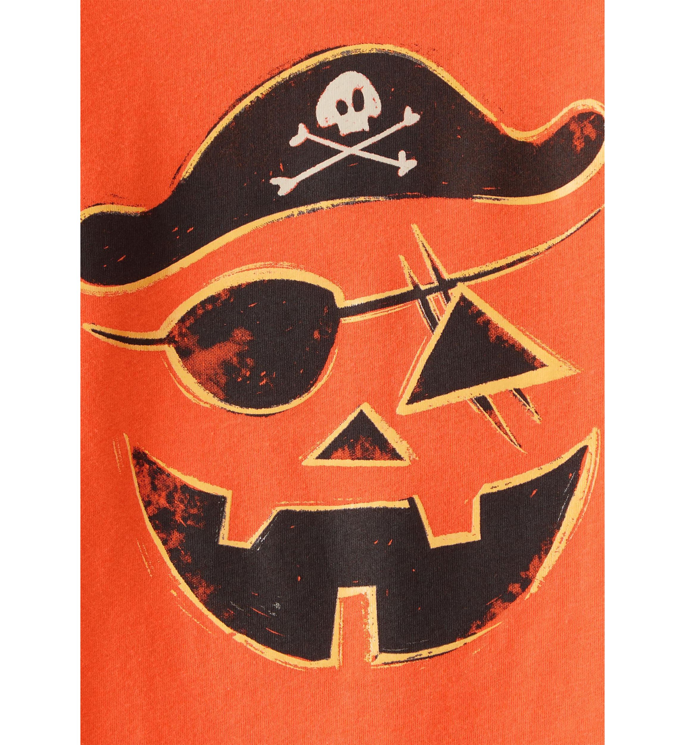 Toddler Boys Pirate Jack-o-Lantern Graphic T-Shirt 