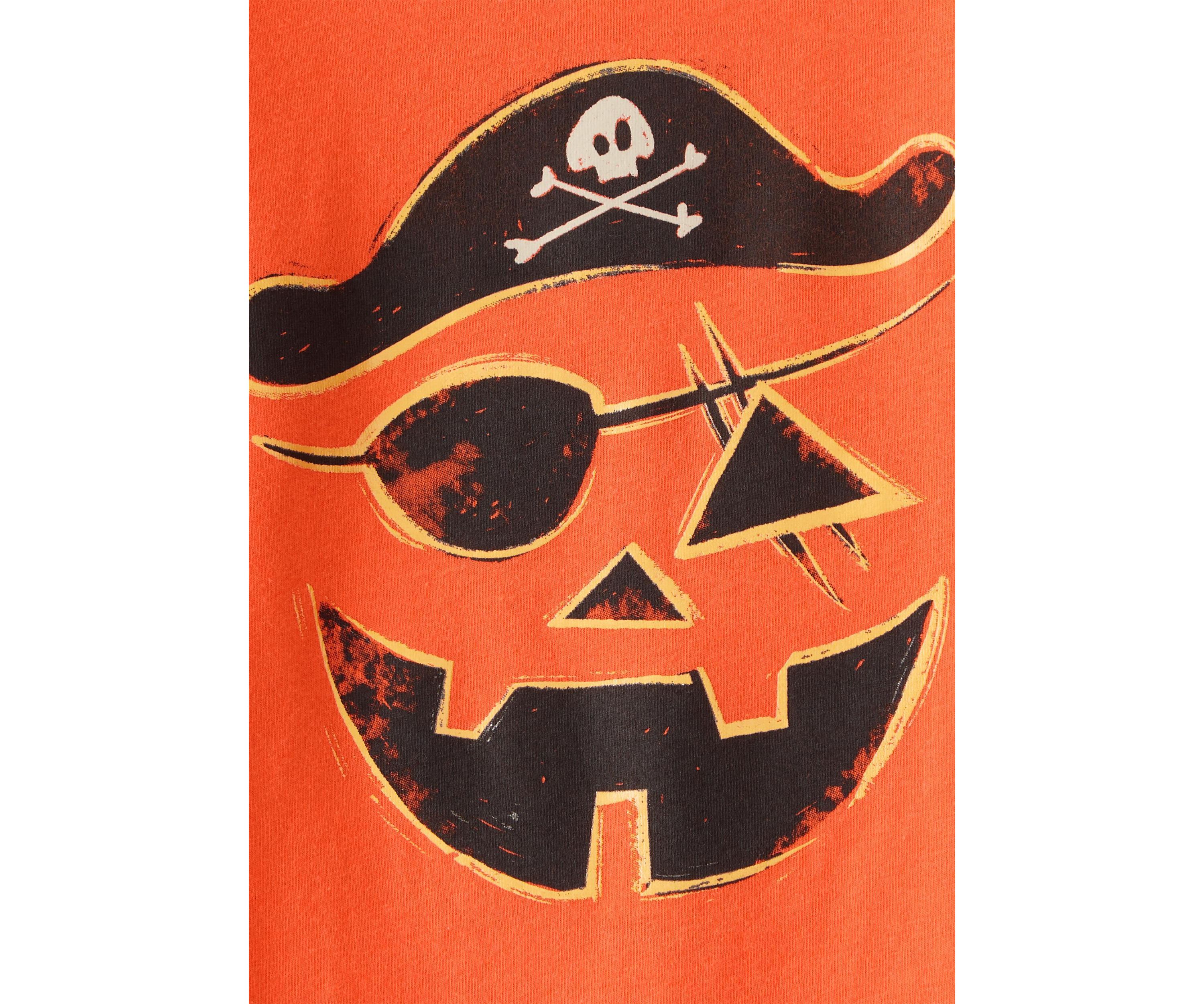 Toddler Boys Pirate Jack-o-Lantern Graphic T-Shirt 
