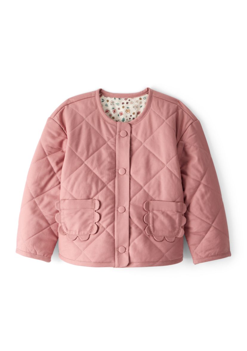 Toddler Girls Quilted Floral Lined Jacket