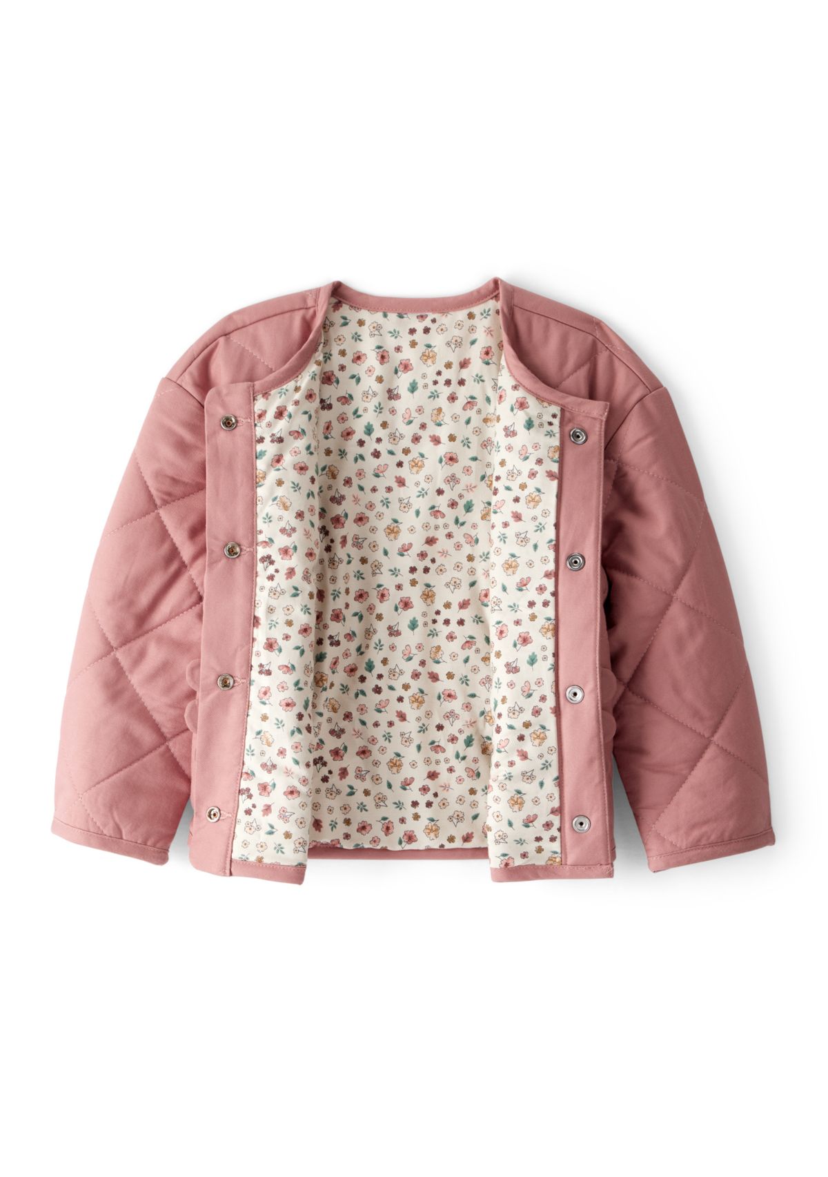 Toddler Girls Quilted Floral Lined Jacket