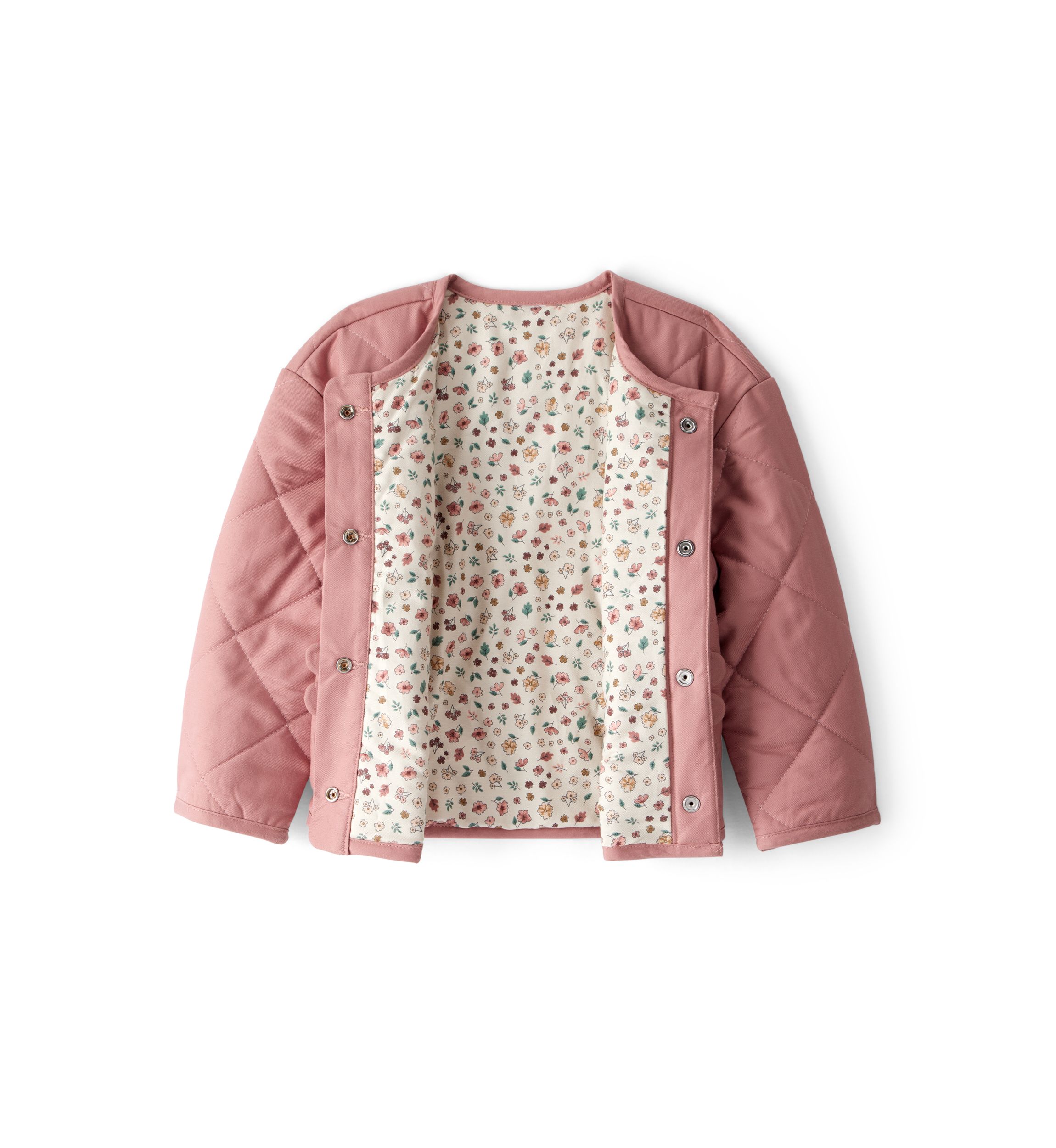 Toddler Girls Quilted Floral Lined Jacket