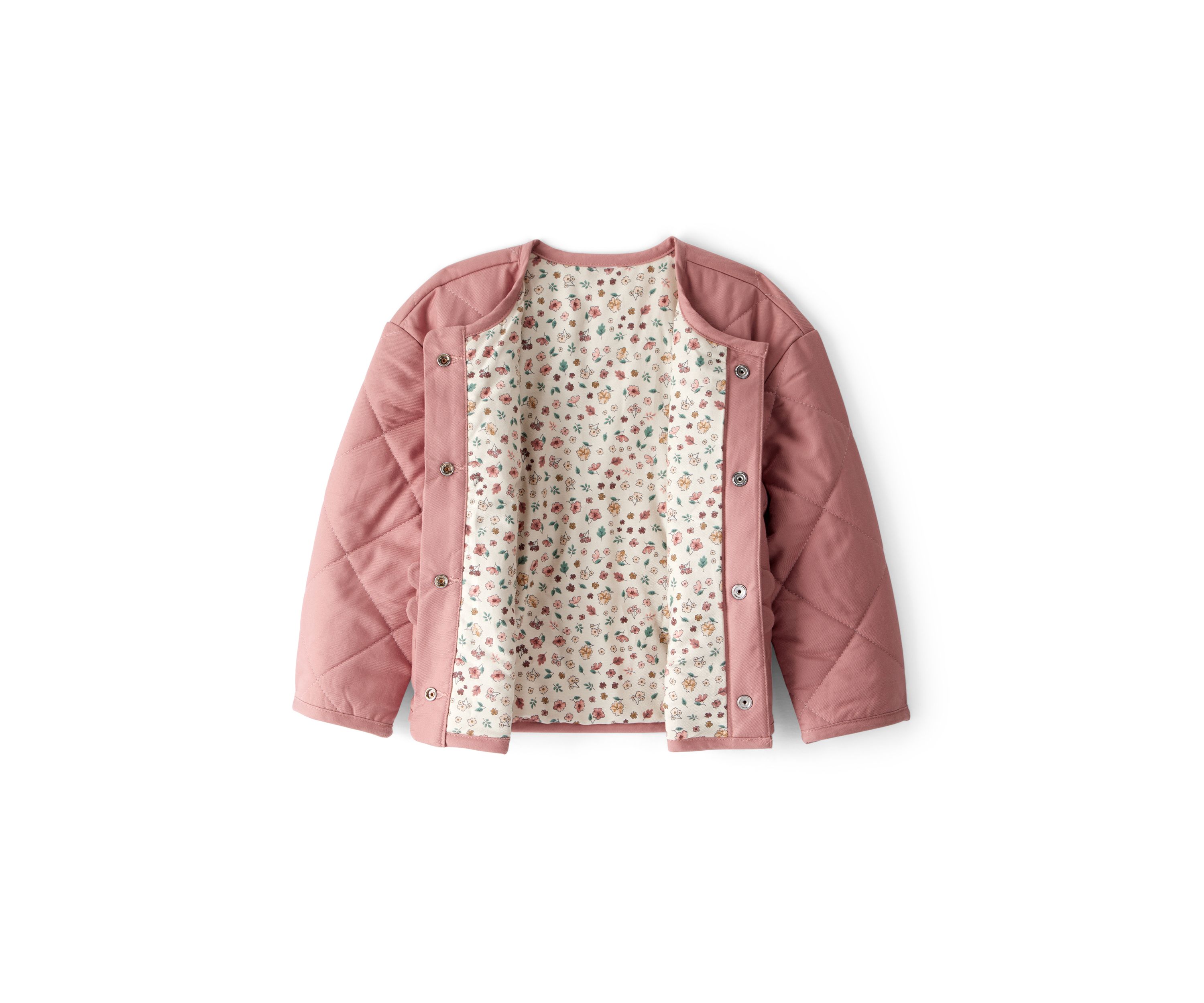 Toddler Girls Quilted Floral Lined Jacket