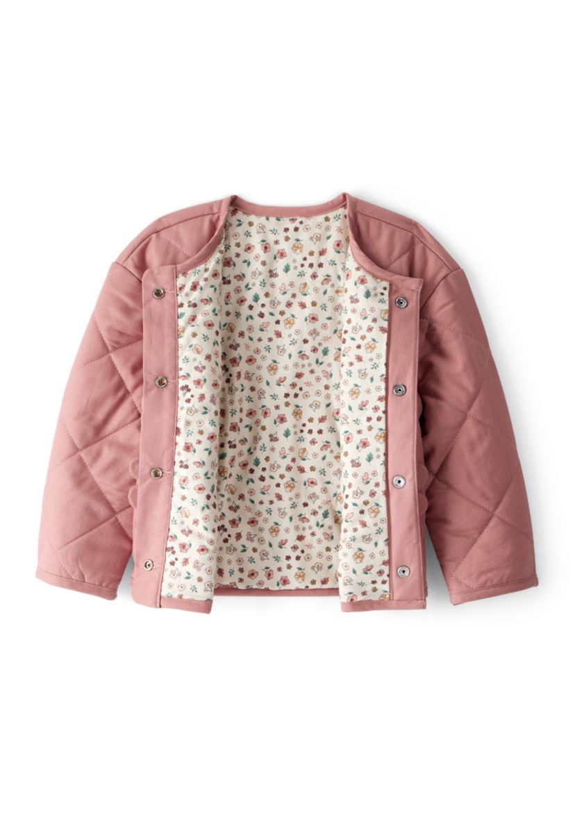 Toddler Girls Quilted Floral Lined Jacket