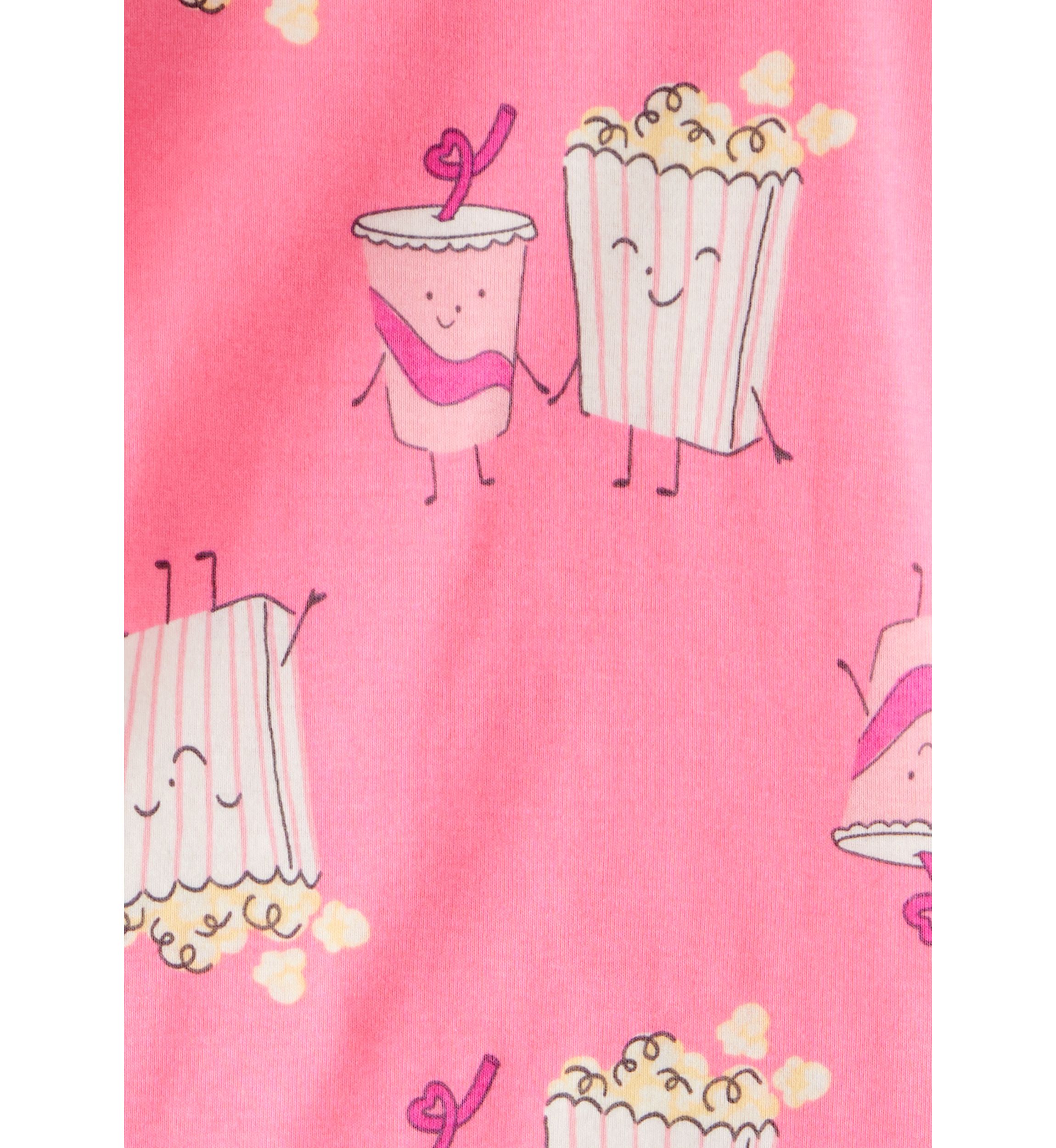 Toddler Girls 4 Piece Popcorn Pajama Set