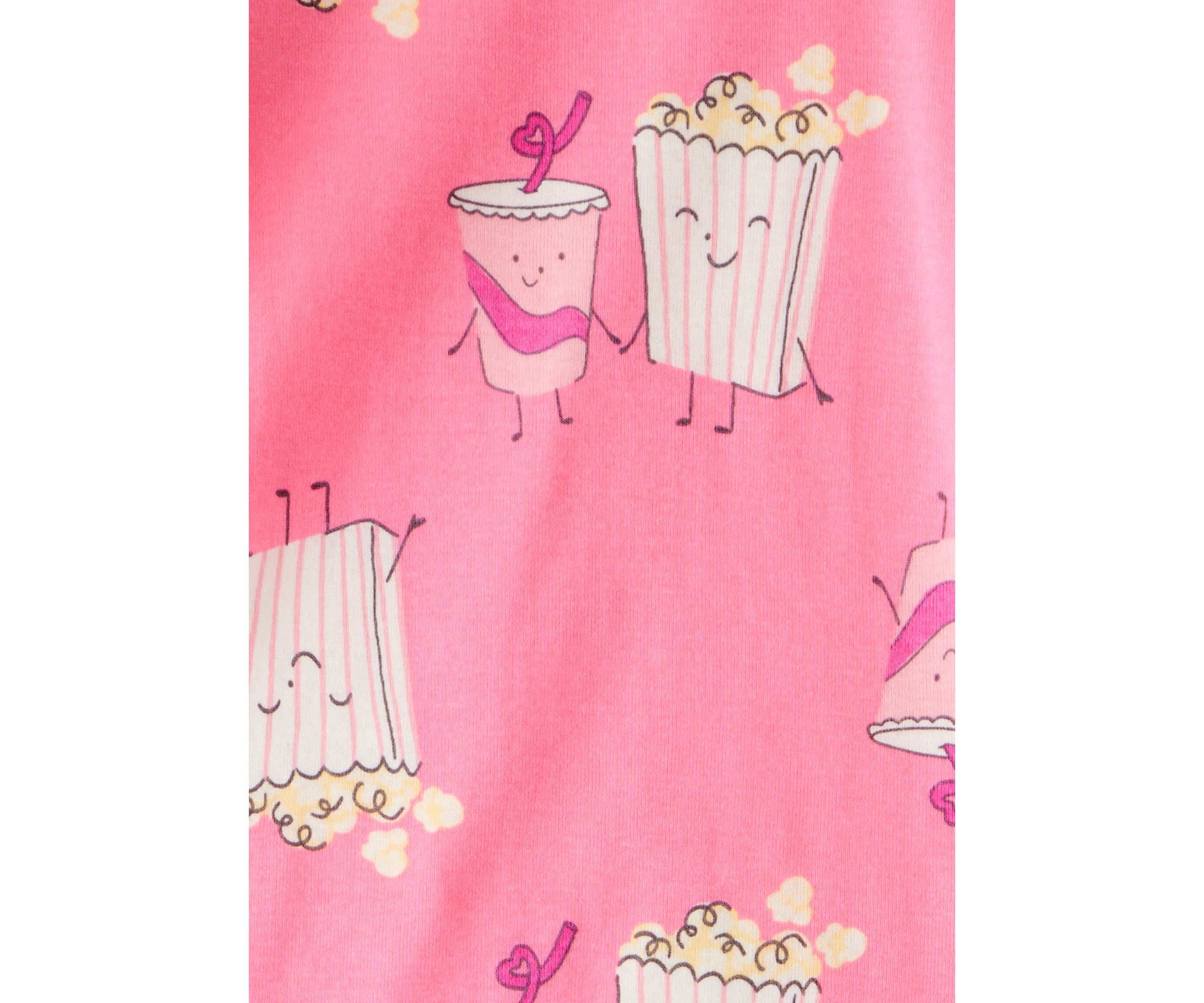 Toddler Girls 4 Piece Popcorn Pajama Set