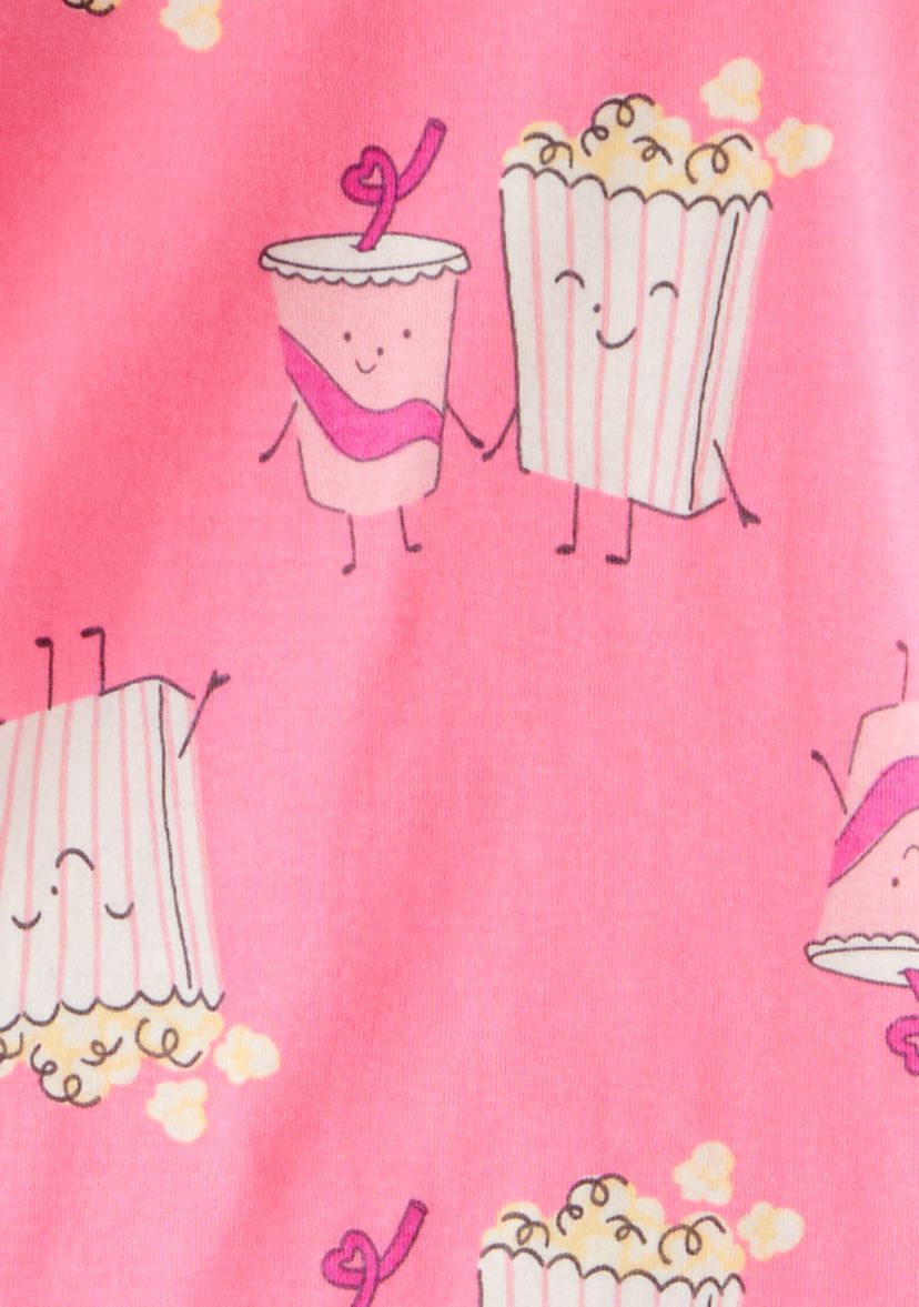 Toddler Girls 4 Piece Popcorn Pajama Set