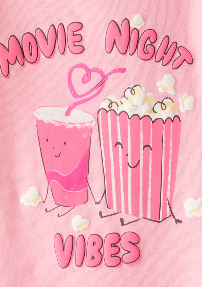Toddler Girls 4 Piece Popcorn Pajama Set