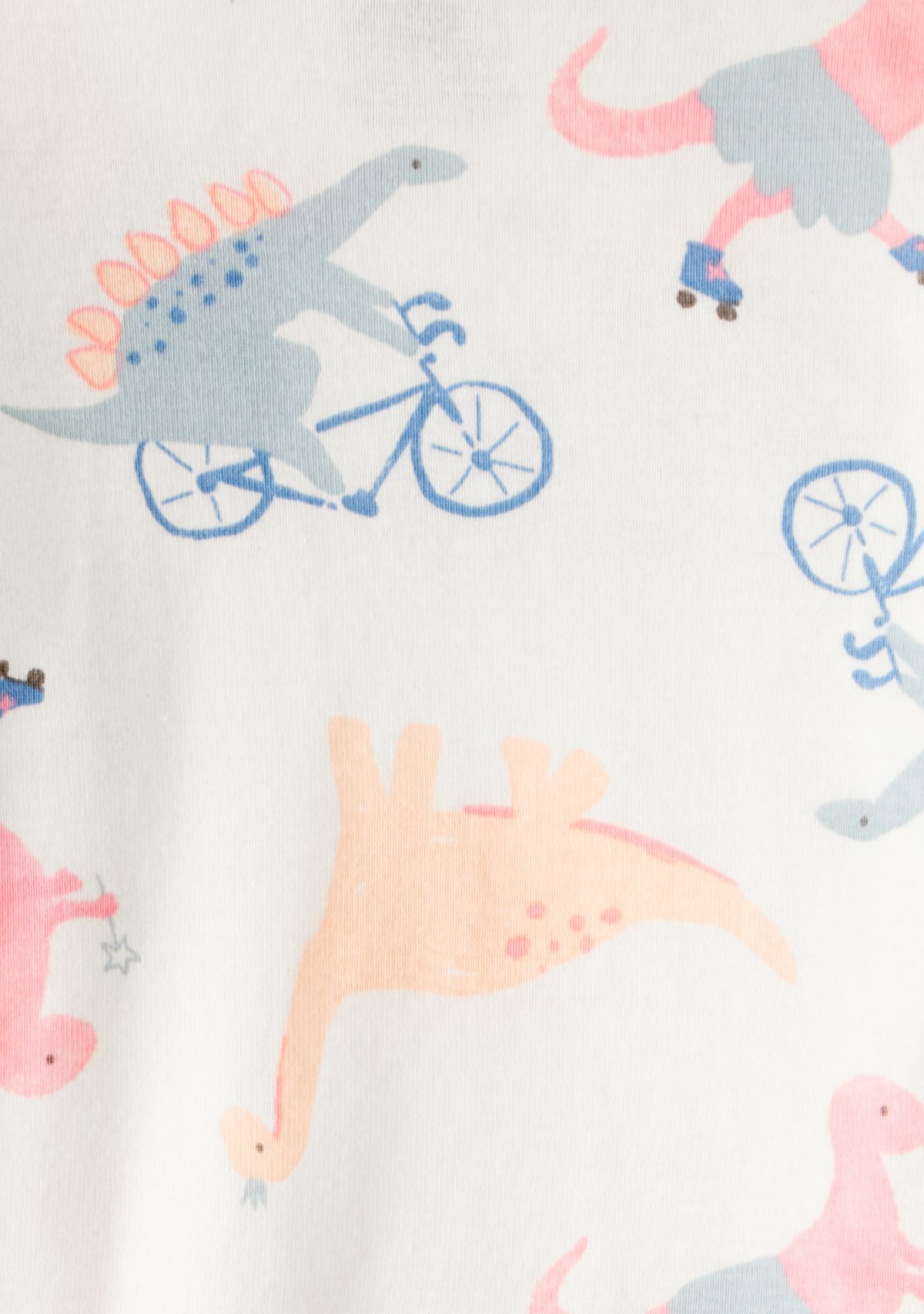 Toddler Girls Dinosaur Printed Four Piece Pajama Set