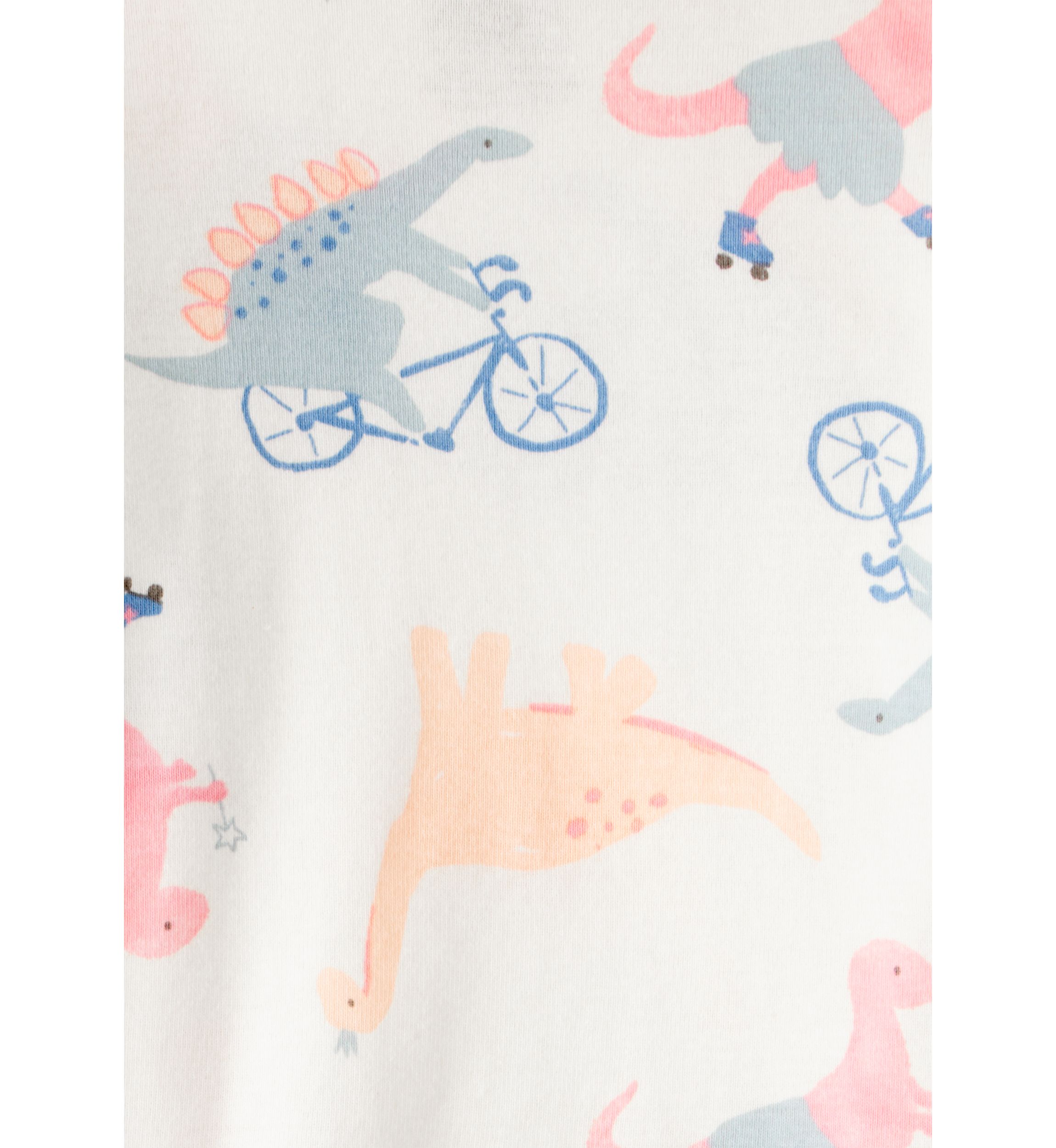 Toddler Girls Dinosaur Printed Four Piece Pajama Set
