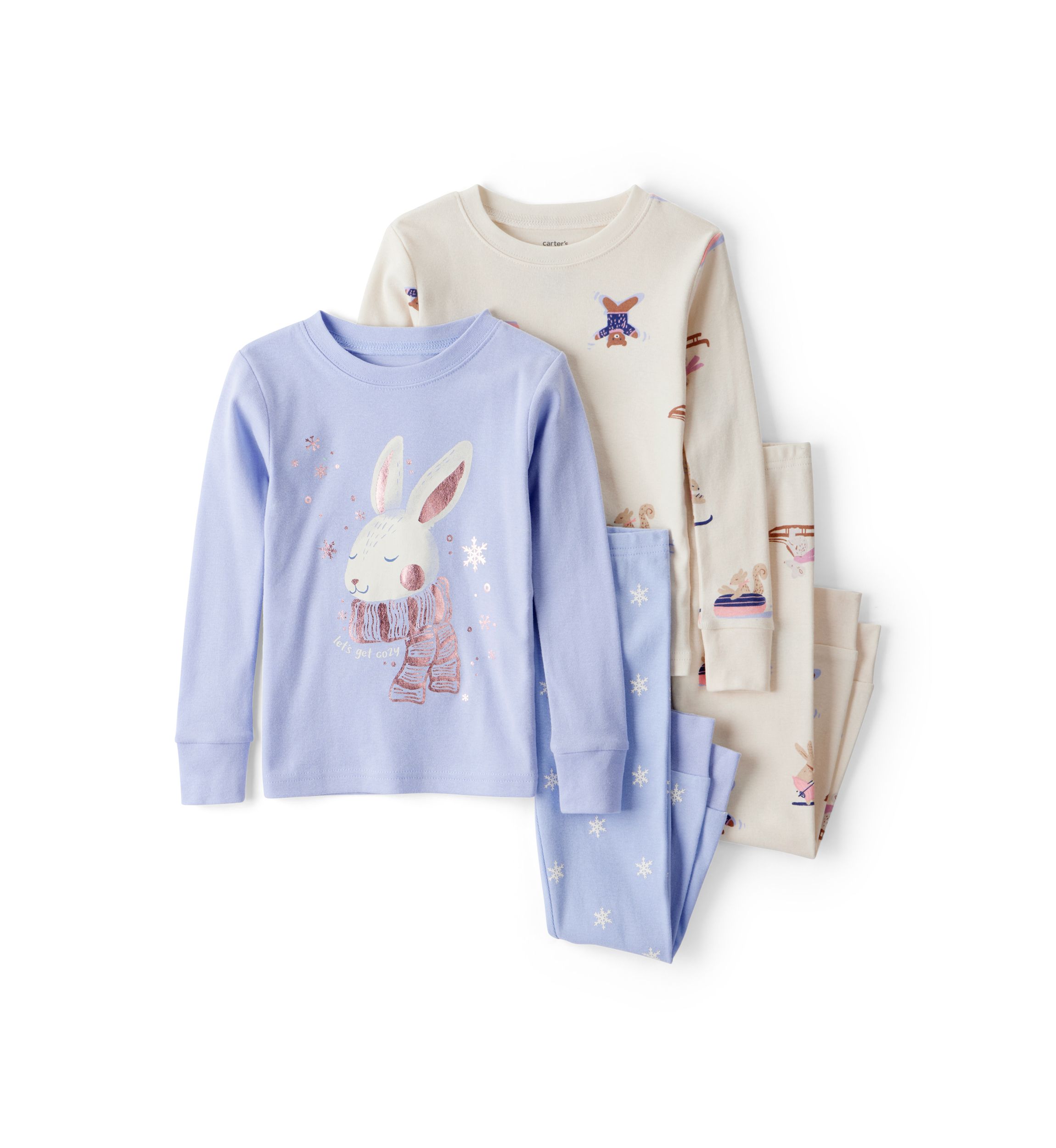Toddler Girls 4-Piece Pajama Set 