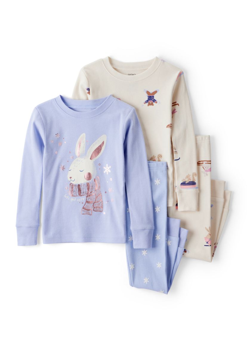 Toddler Girls 4-Piece Pajama Set 