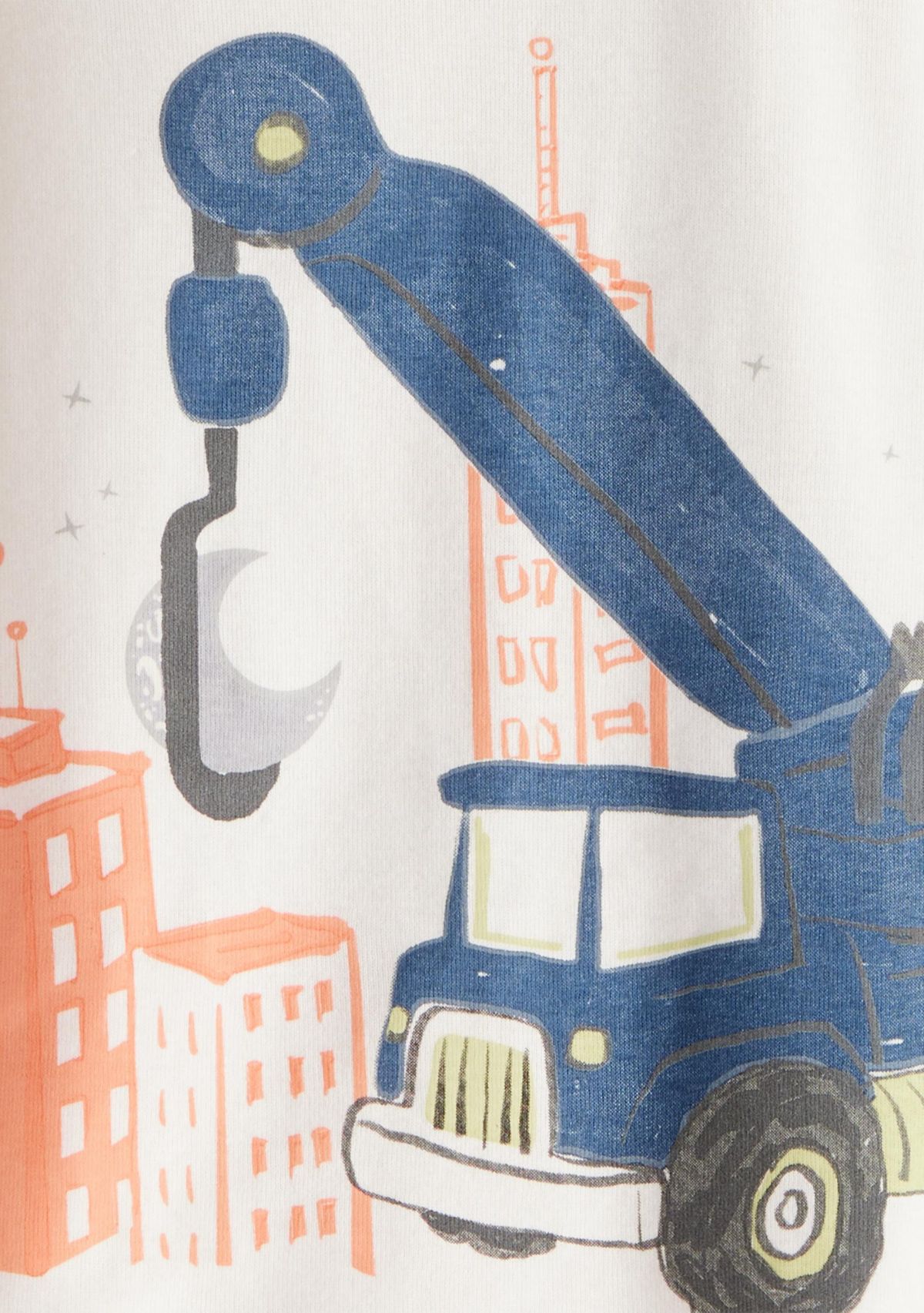 Toddler Boys Construction Four Piece Pajama Set