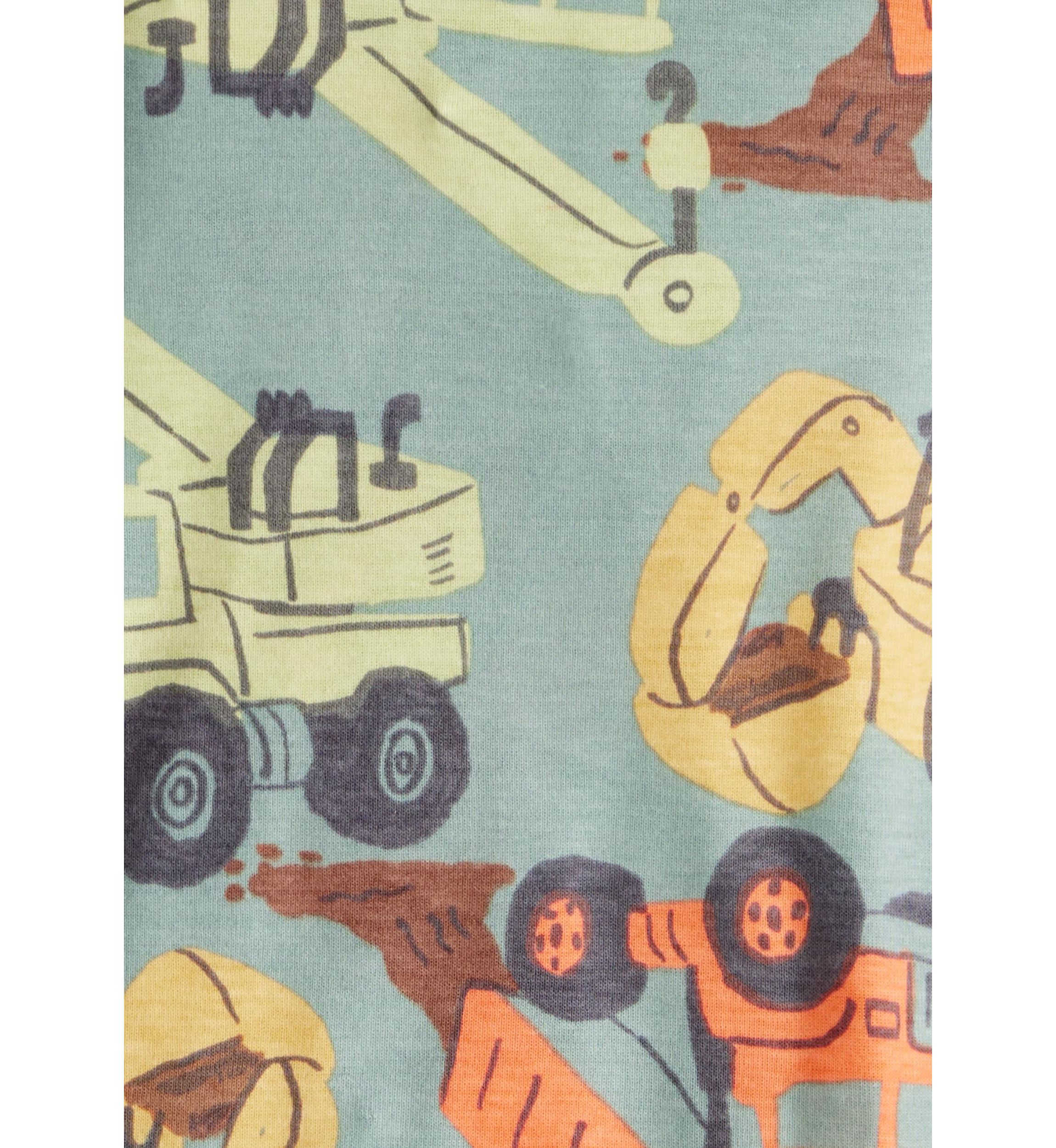 Toddler Boys Construction Four Piece Pajama Set