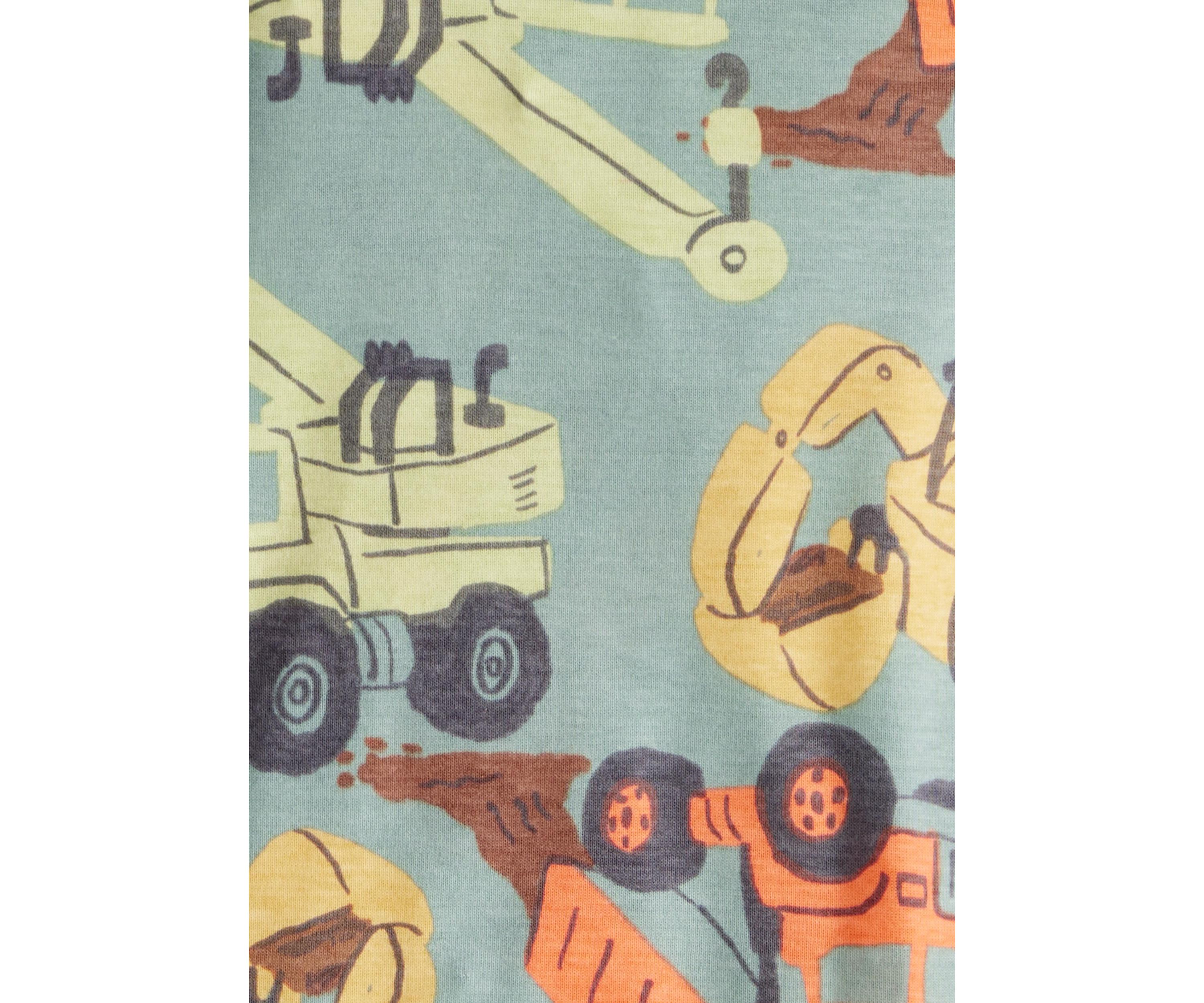 Toddler Boys Construction Four Piece Pajama Set