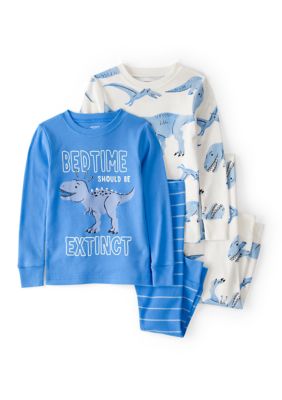 Toddler Boys 4 Piece Dinosaur Pajama Set