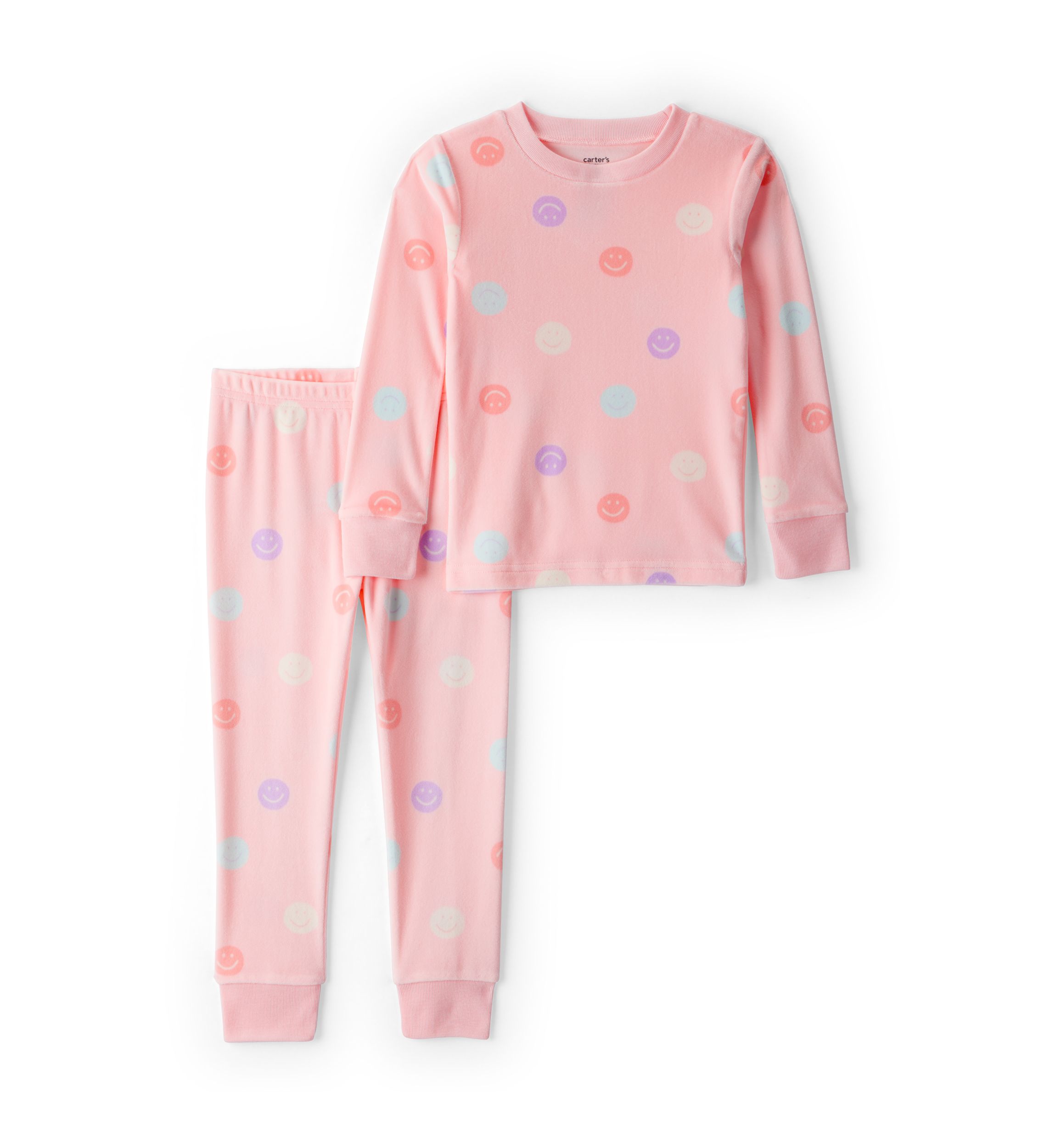 Toddler Girls Smiley Polka Dot Pajama Set