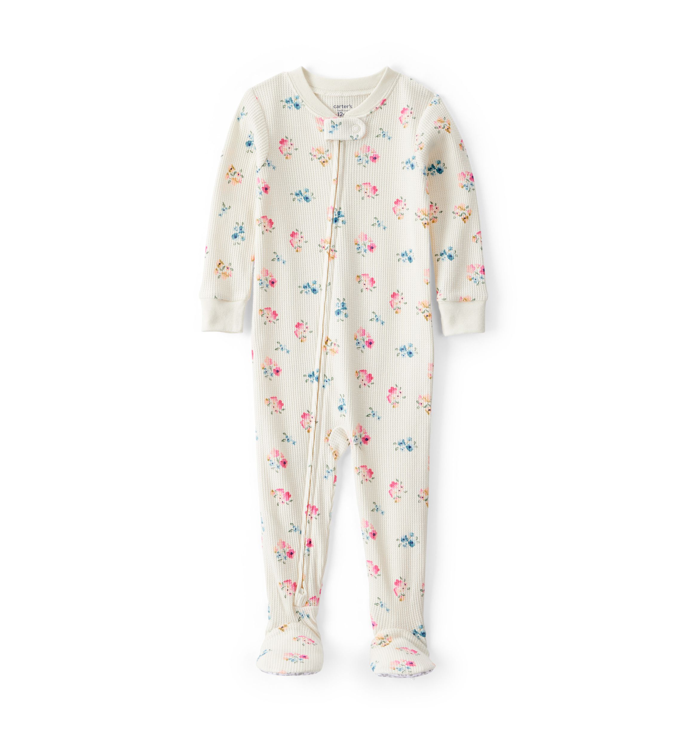 Toddler Girls Flower Print One Piece Pajama  
