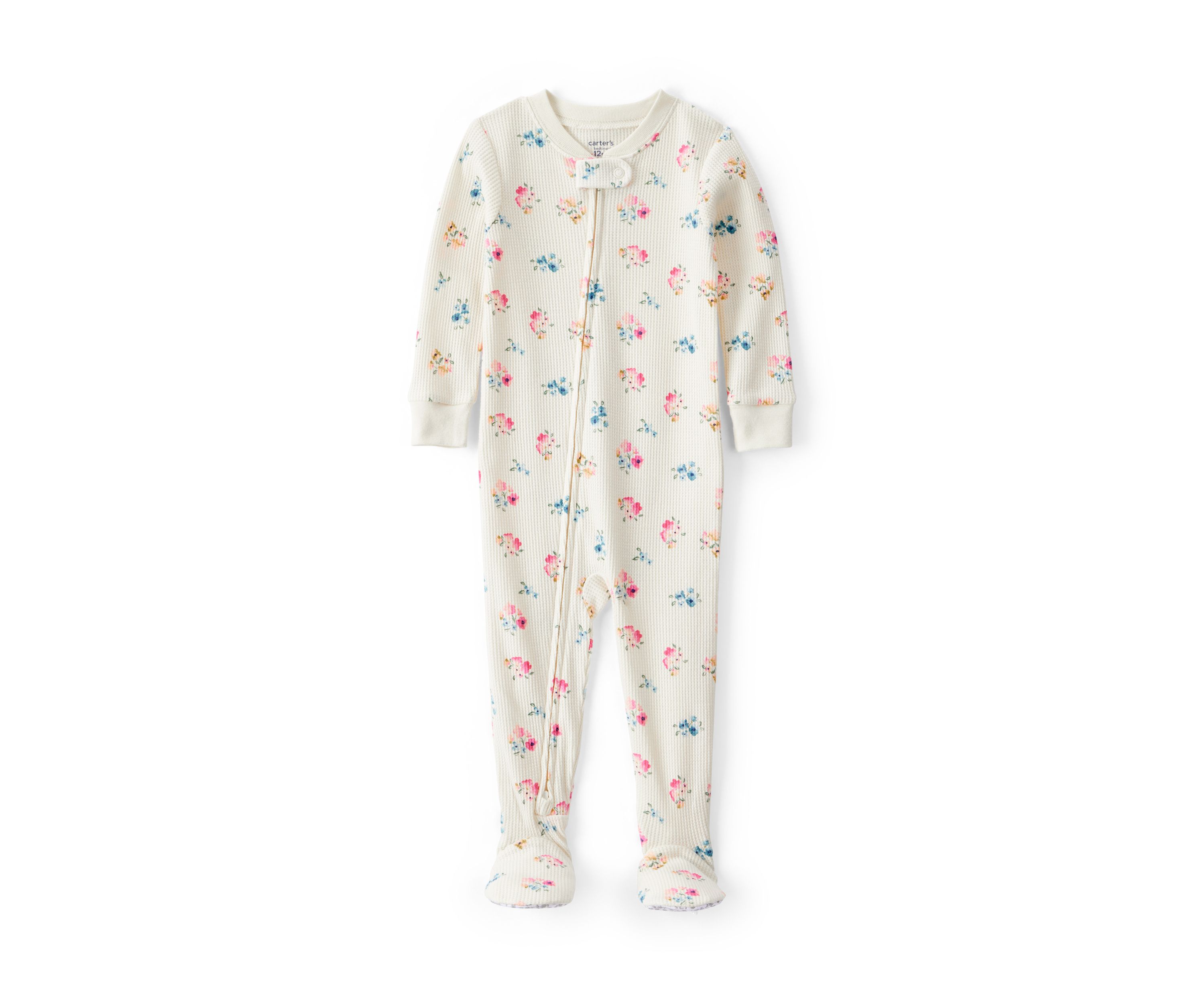 Toddler Girls Flower Print One Piece Pajama  