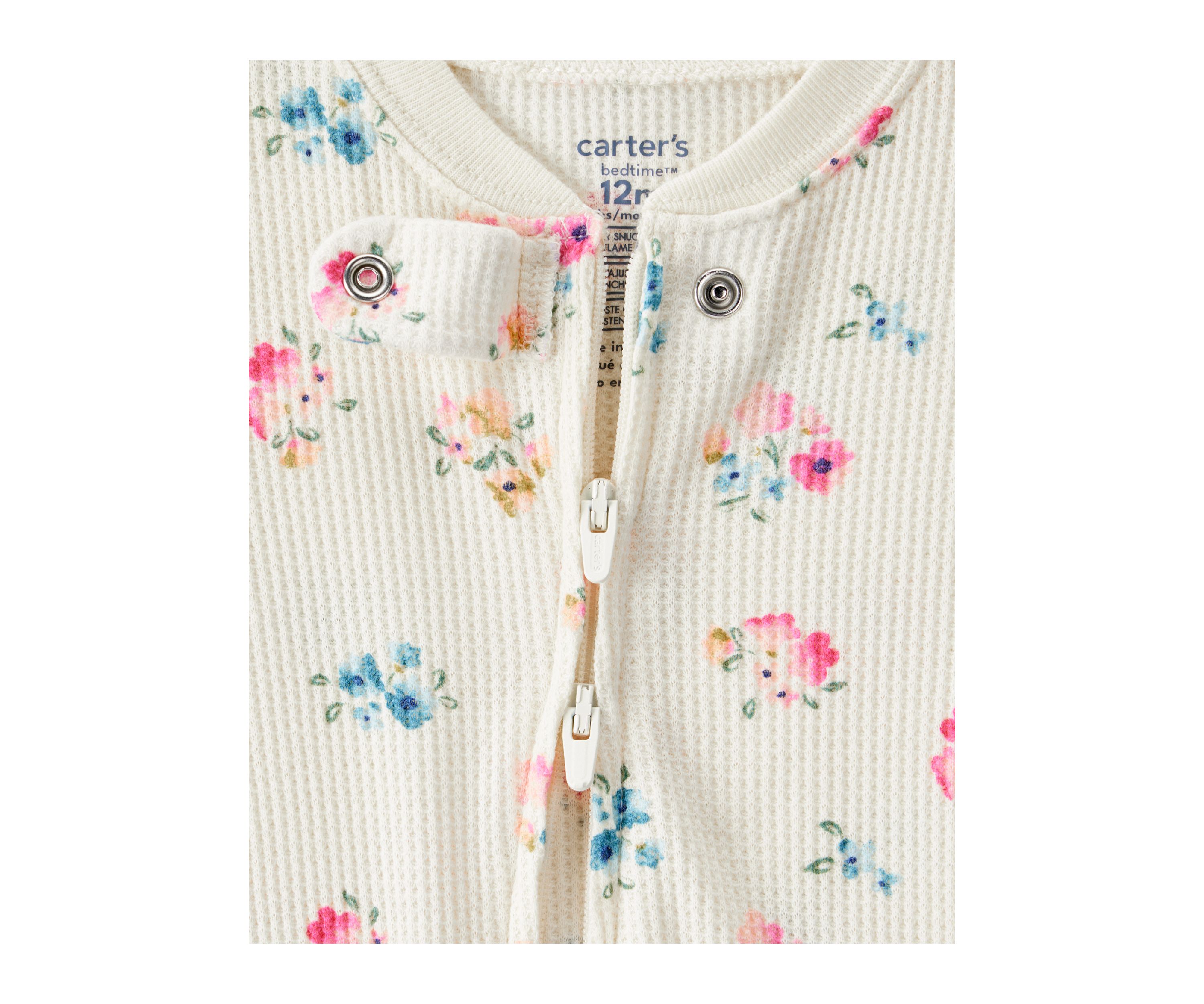 Toddler Girls Flower Print One Piece Pajama  